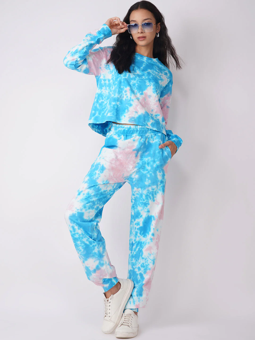 Women's Aqua with Pastel Pink Coords - Image 5