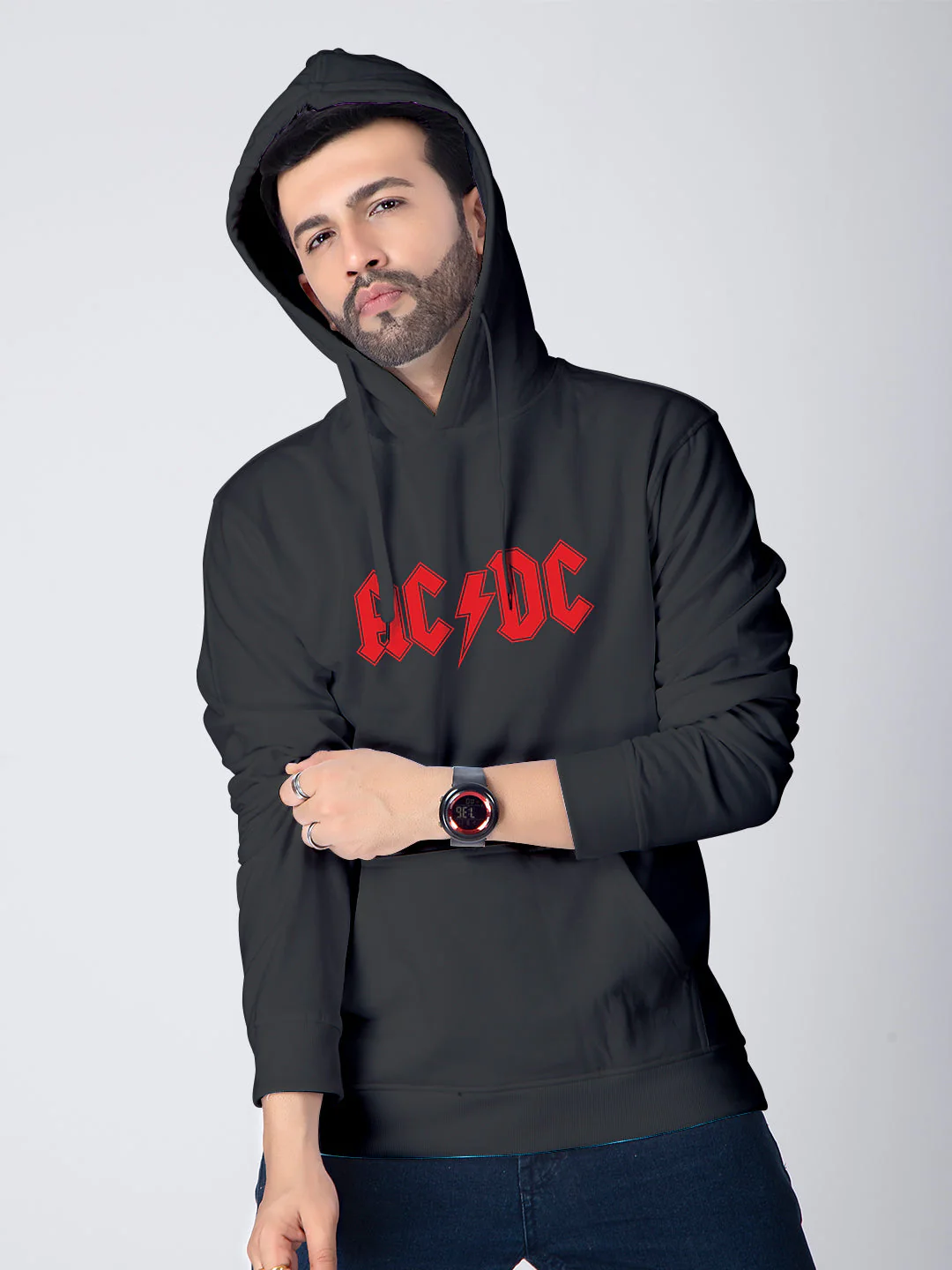 AC DC Hoodie - Black - Image 3