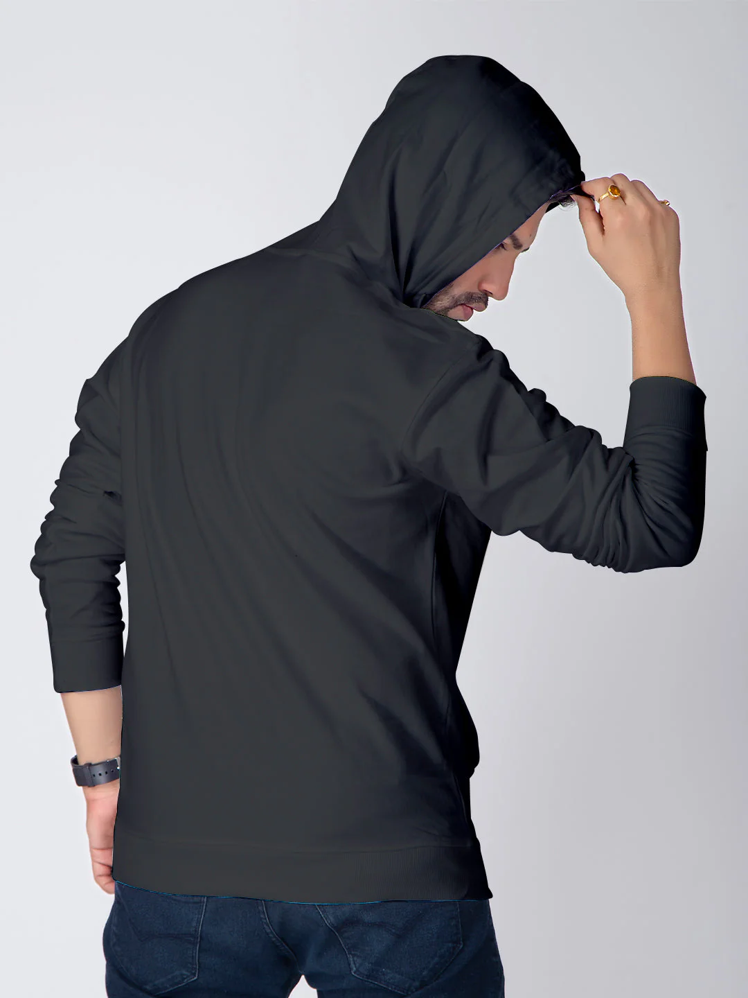 Ampersand Hoodie- Black - Image 2