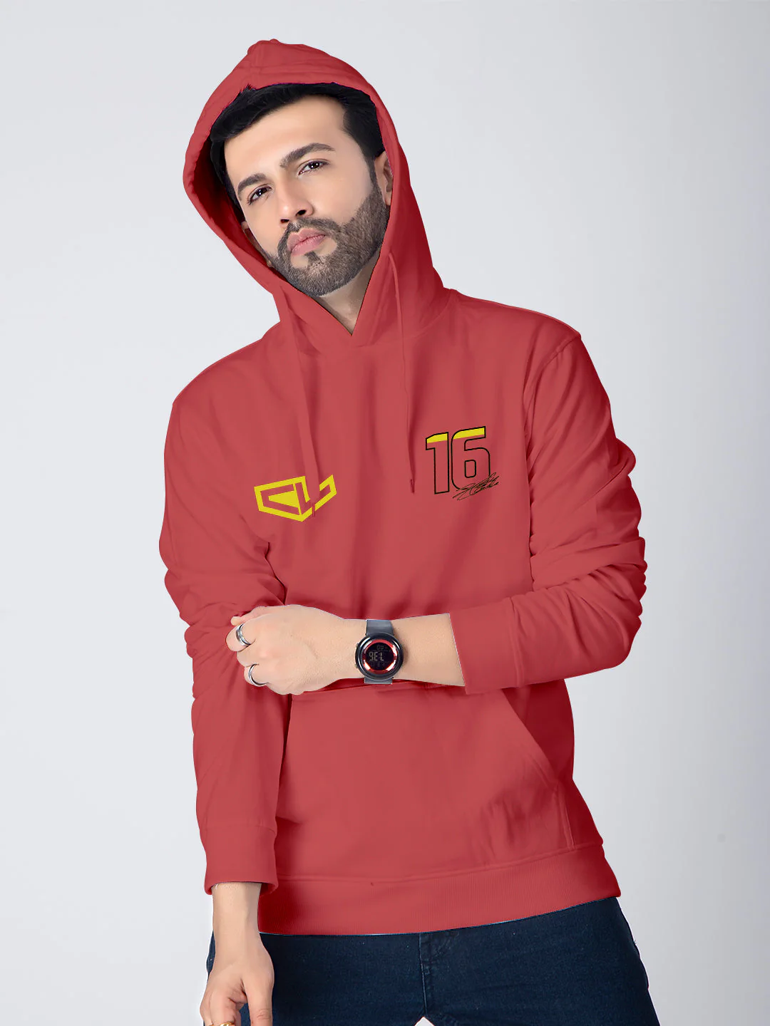 Charles Leclarc F1 Hoodie - Red - Image 5