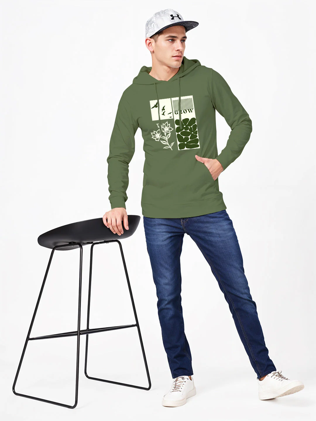 Grow Hoodie - Olive Green - Image 4