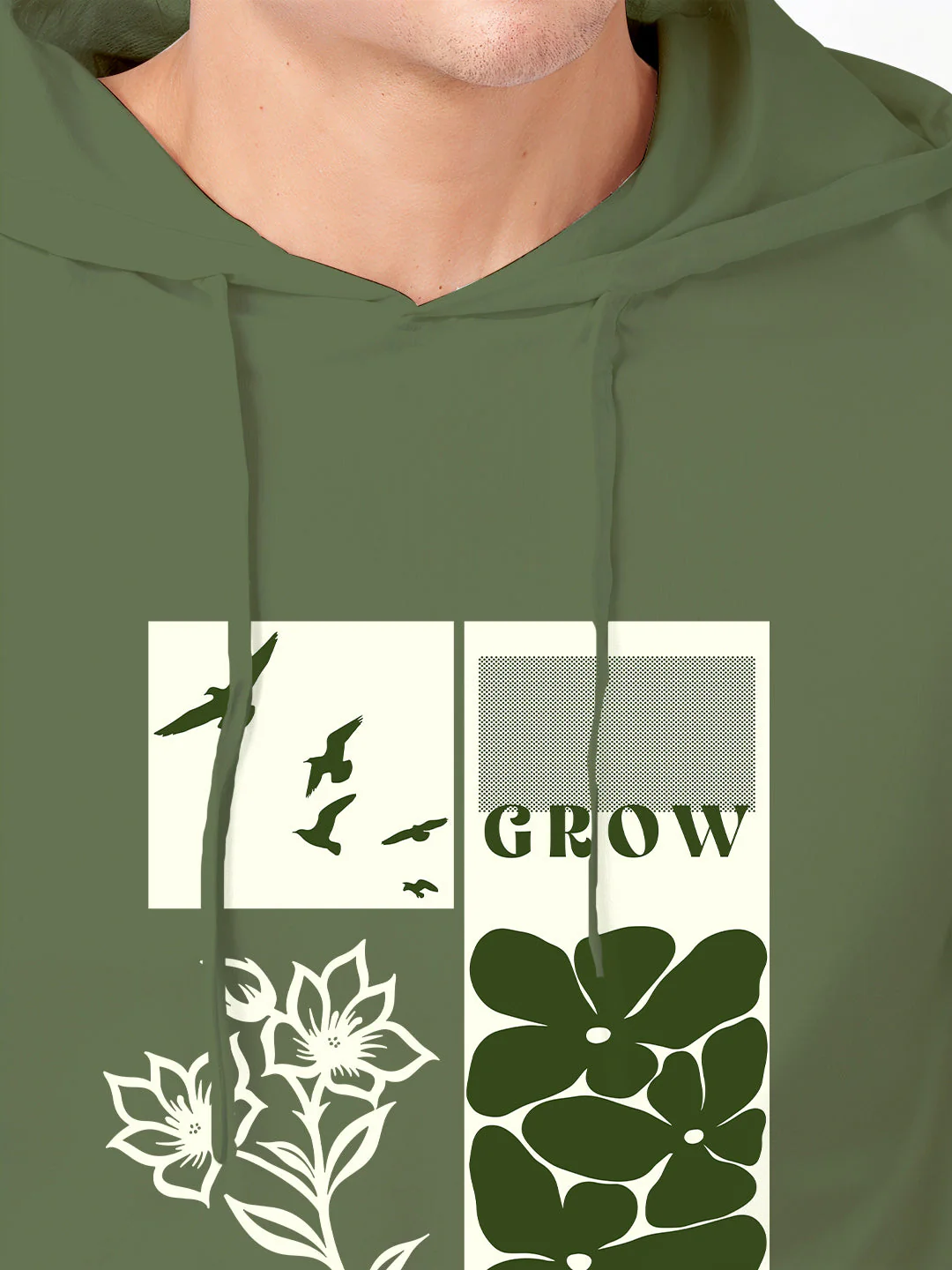 Grow Hoodie - Olive Green - Image 5