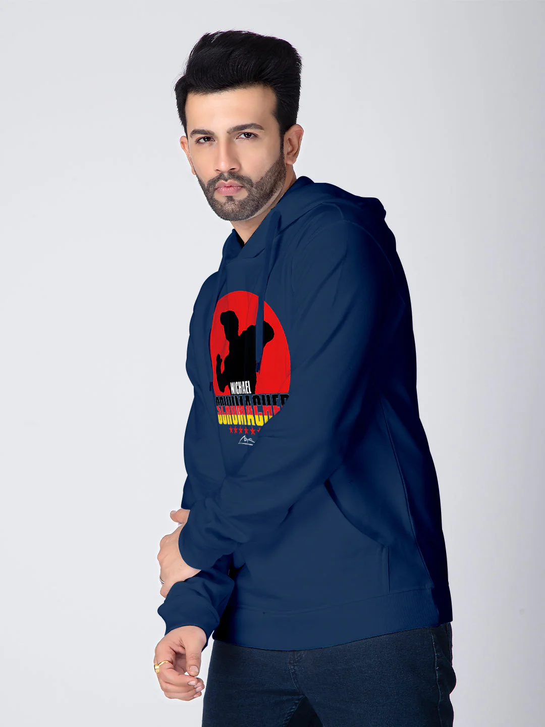 Michael Schumacher Hoodie - Navy Blue - Image 4