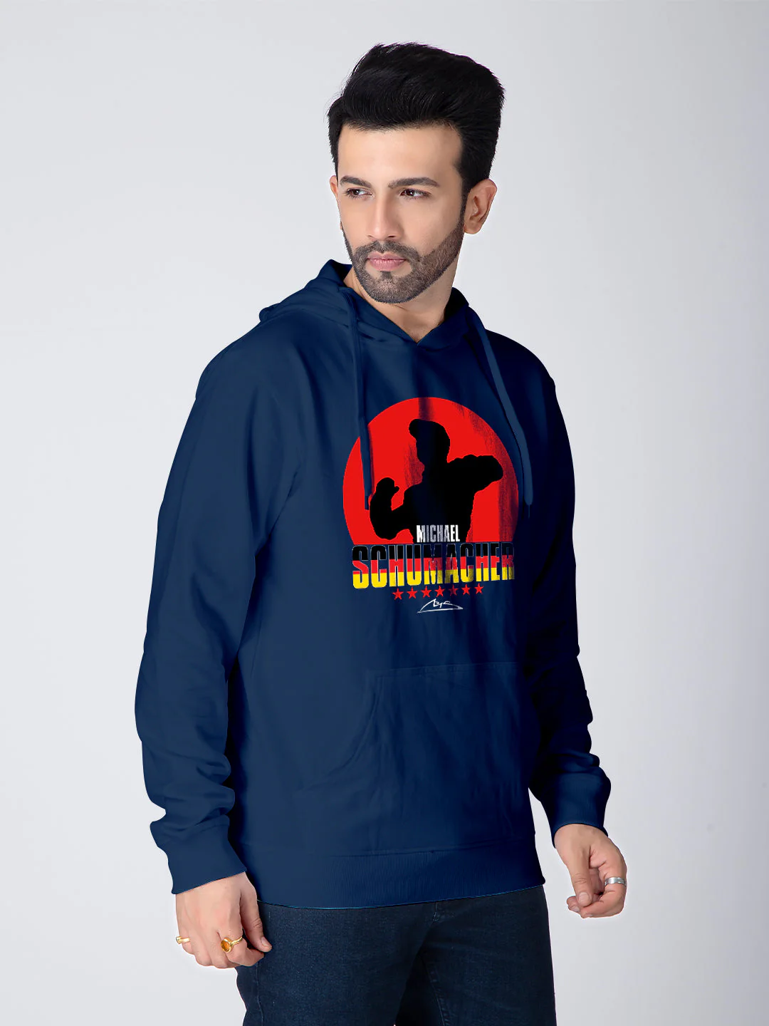 Michael Schumacher Hoodie - Navy Blue - Image 5