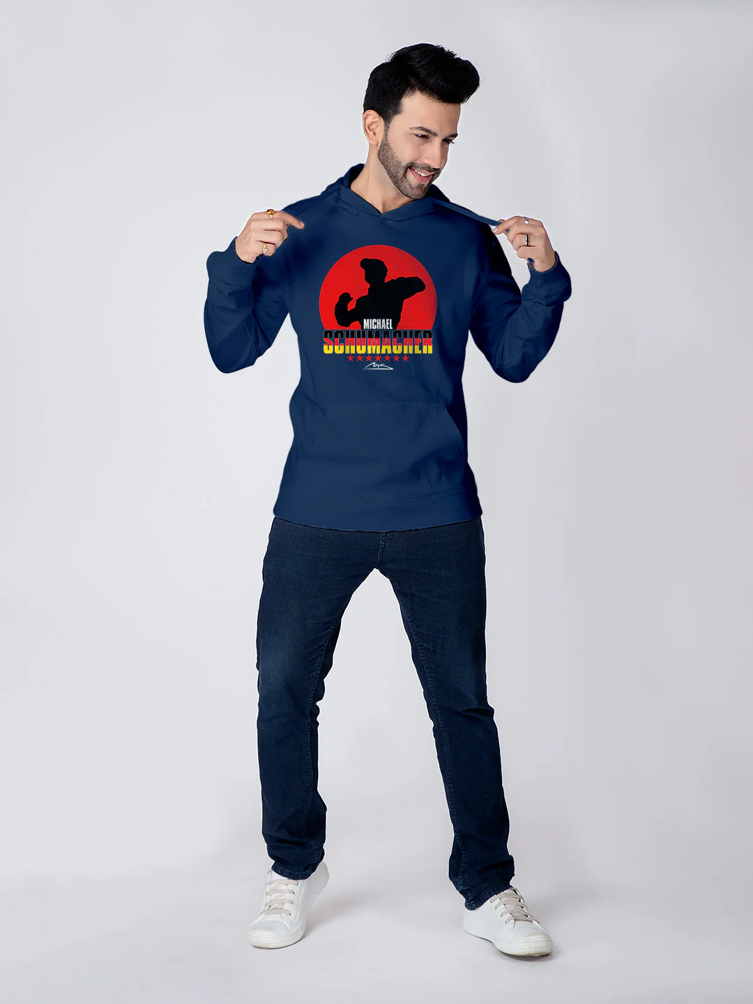 Michael Schumacher Hoodie - Navy Blue - Image 6