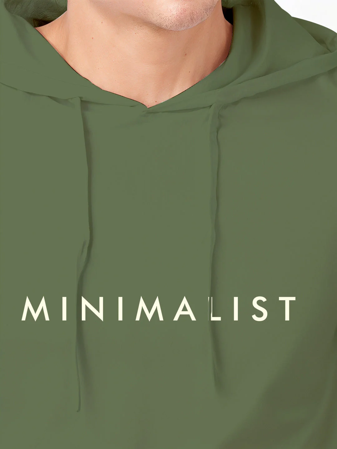 Minimalist Hoodie - Olive Green - Image 5
