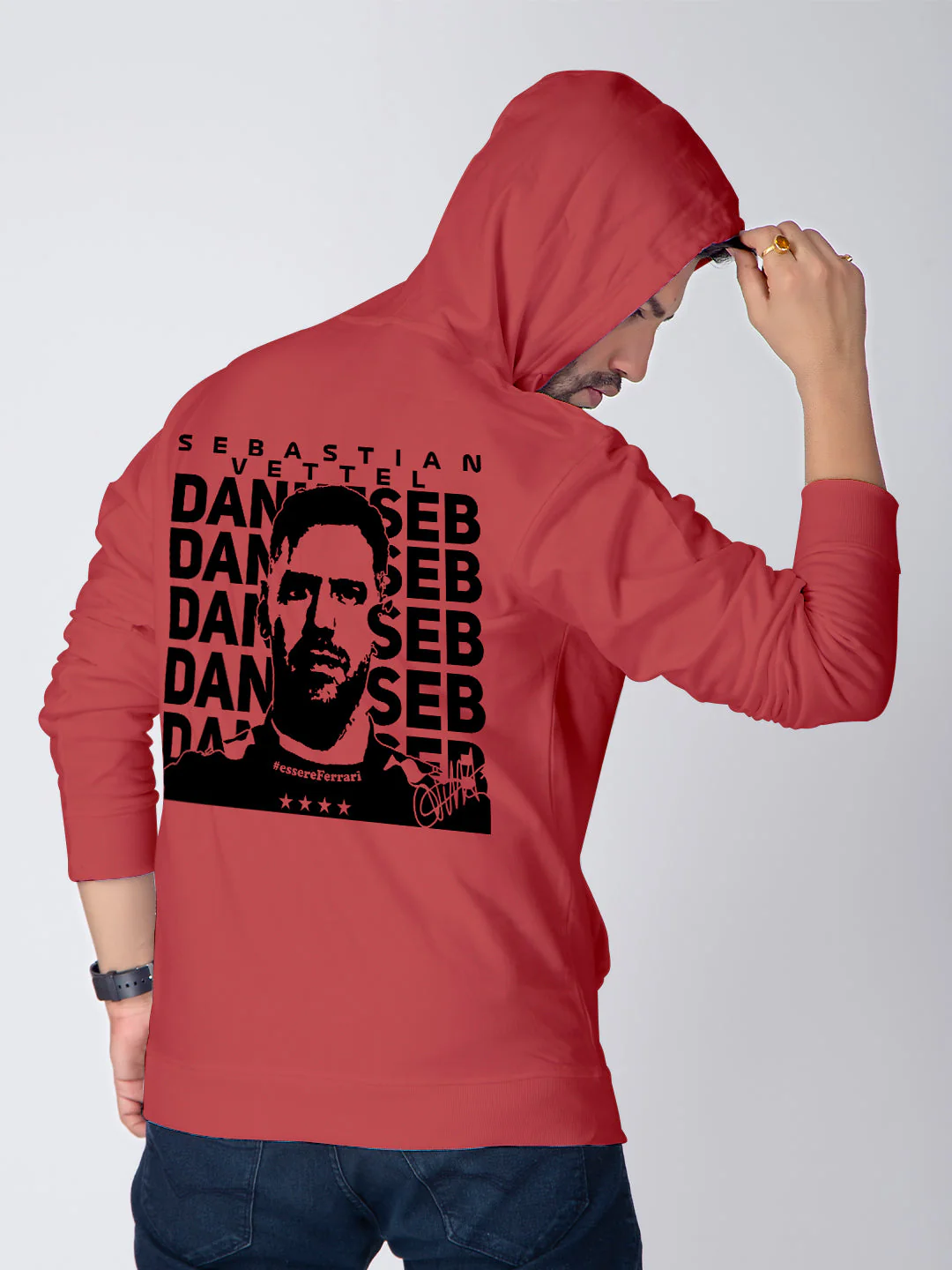Sebastian Vettal Hoodie - Red - Image 3