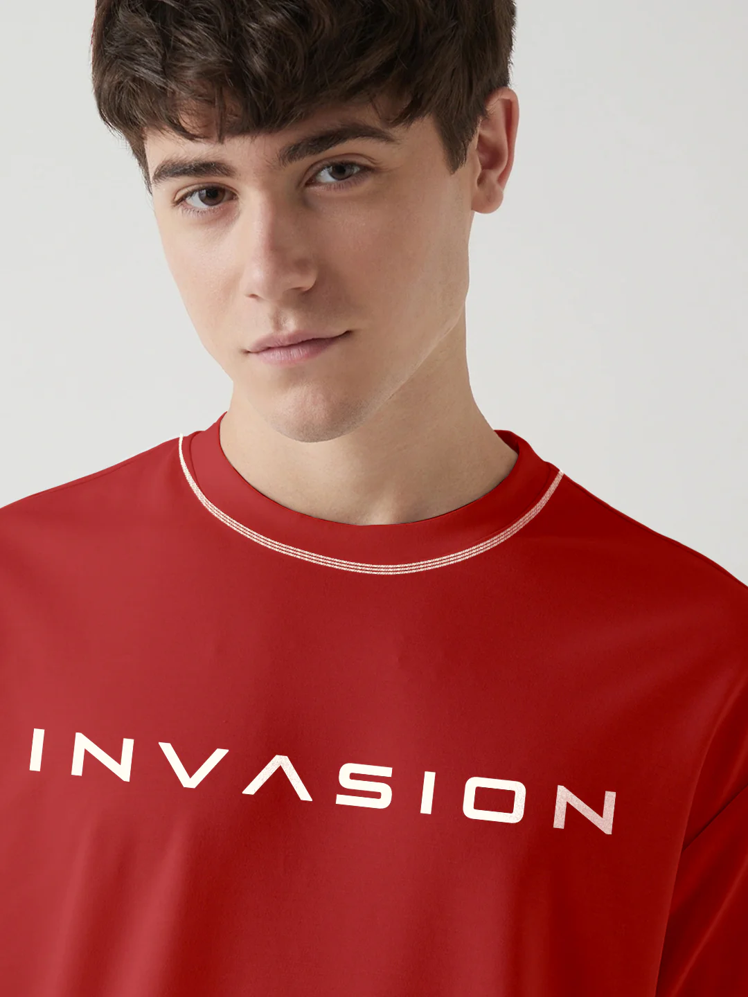 Invasion Graphic Printed Oversized T-Shirt - Multi Color - Image 4
