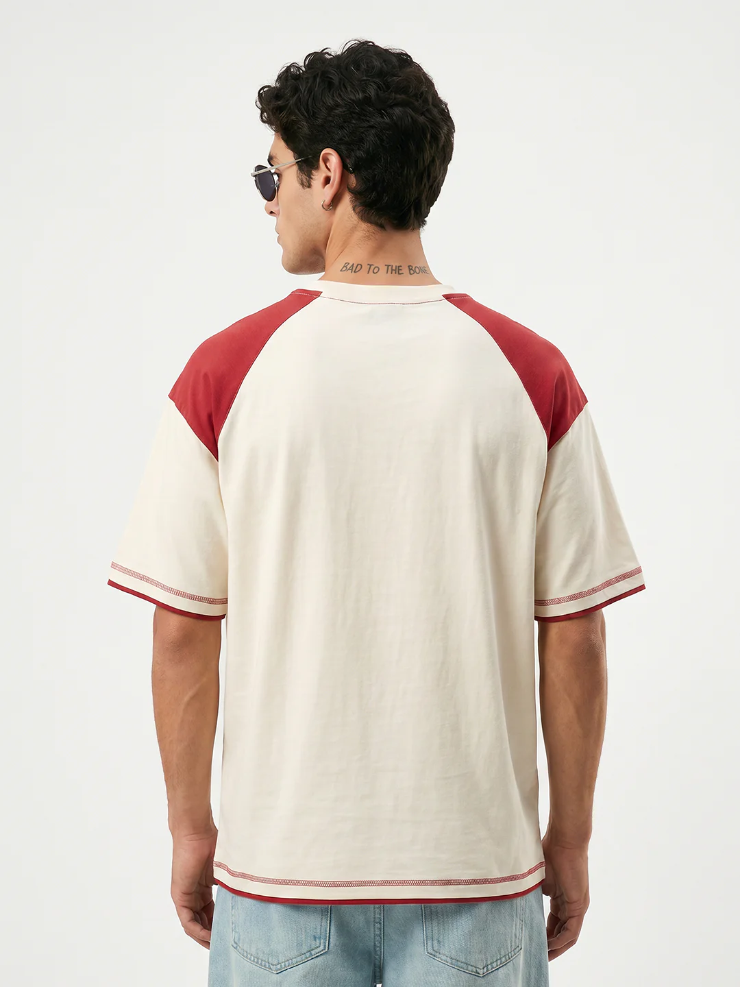 Life in the Fast Lane Oversized T-Shirt - Off White & Red - Image 2