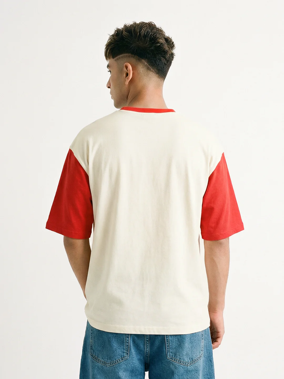 Monaco Racing 90 Oversized T-Shirt - Red & Off White - Image 2