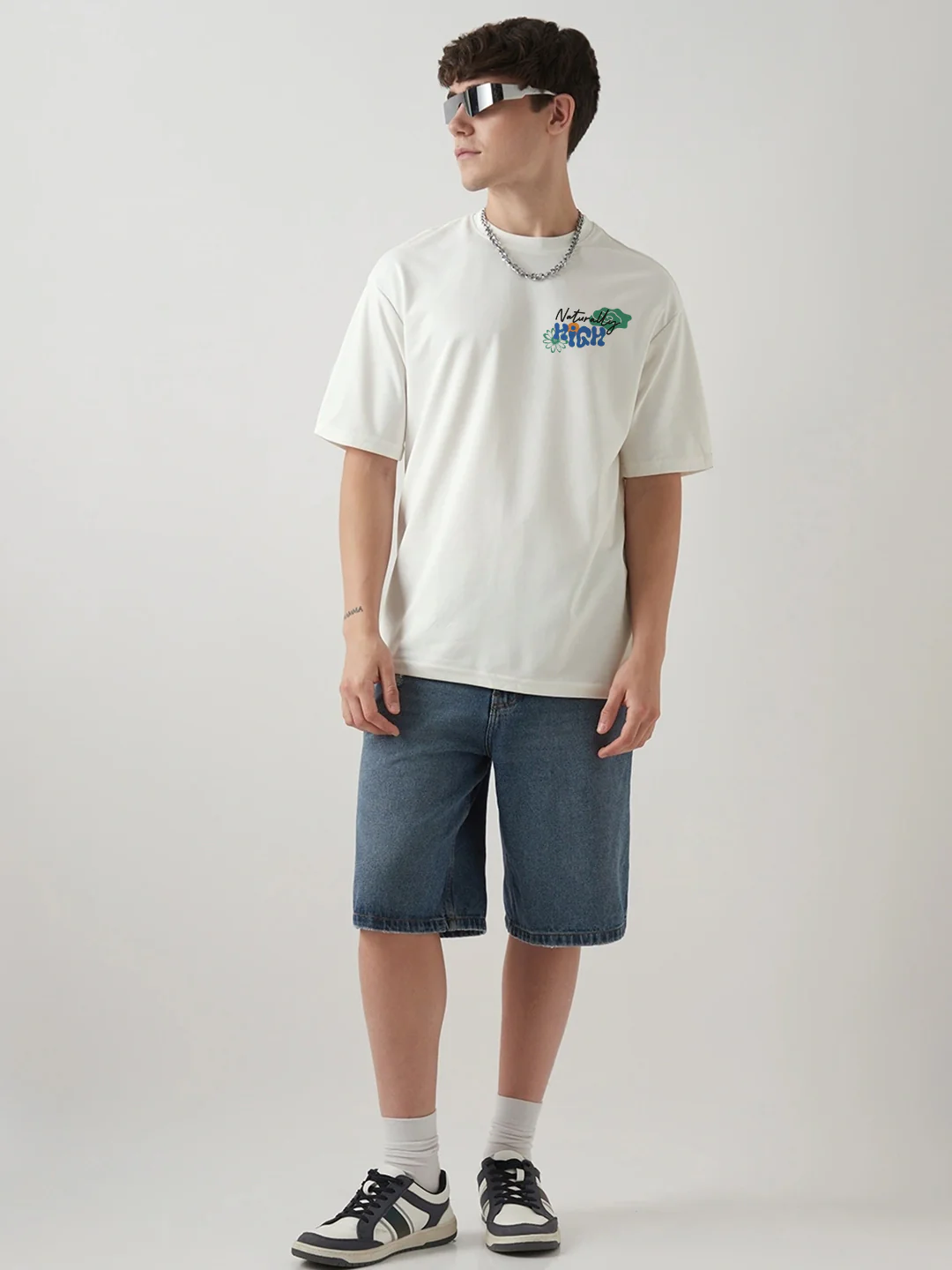 Naturally High Oversized T-Shirt - Off White - Image 3