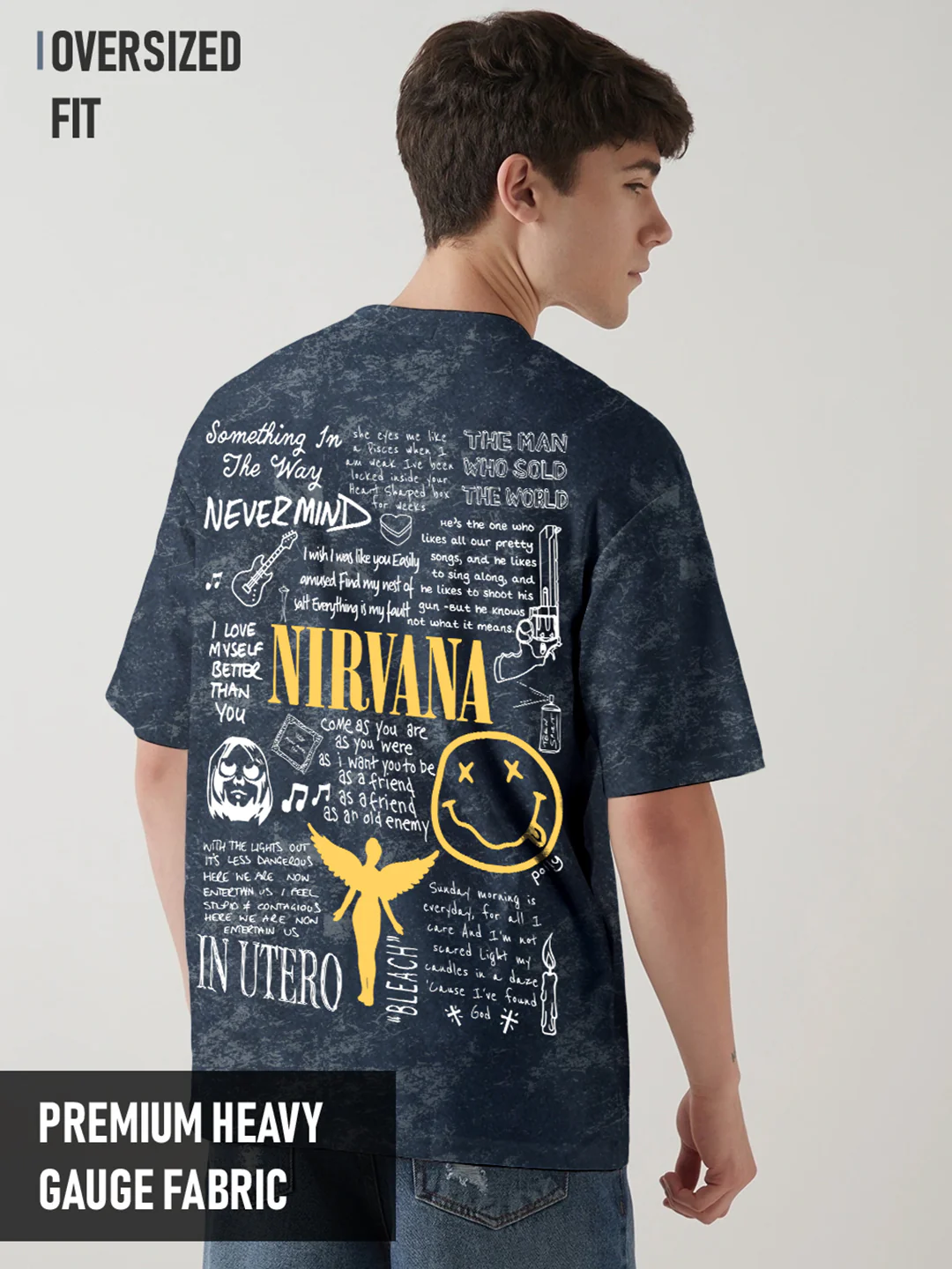 Nirvana Acid Wash Oversized T-Shirt