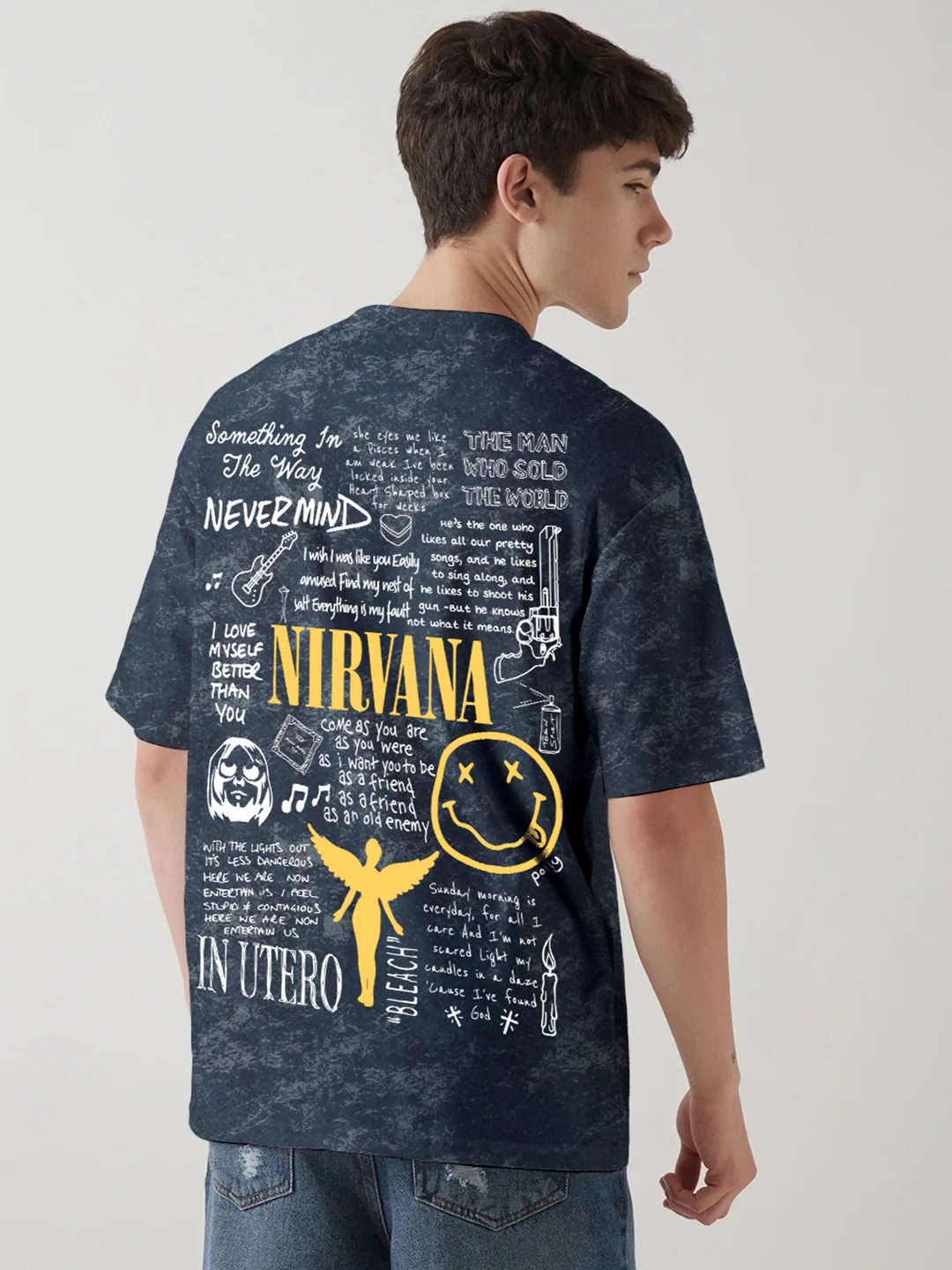 Nirvana Acid Wash Oversized T-Shirt - Image 3