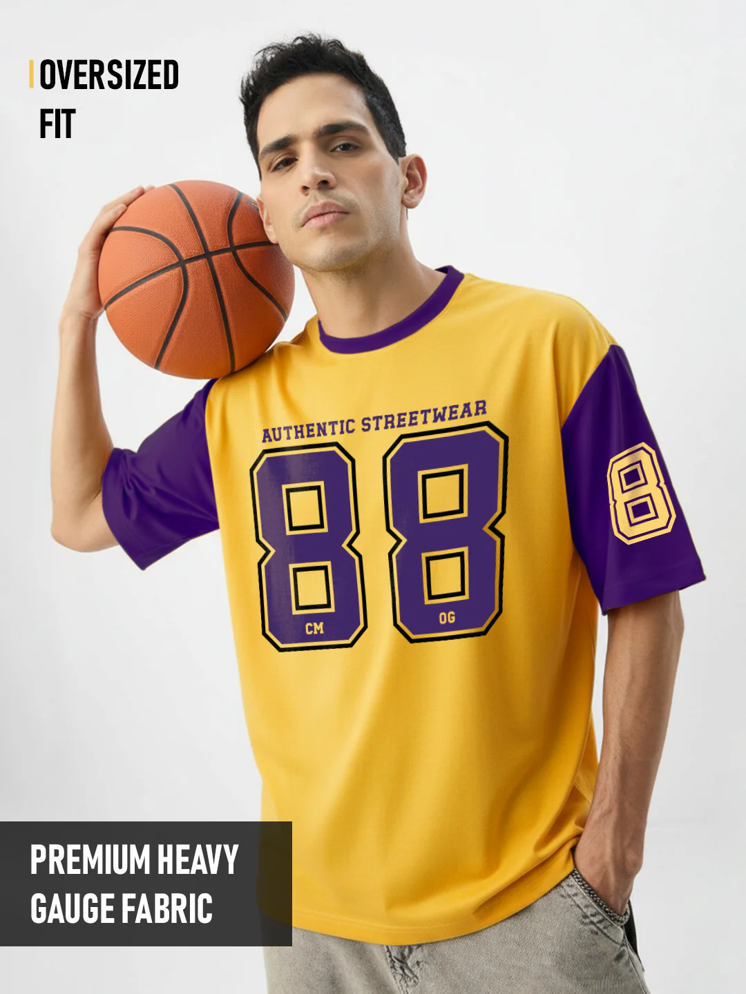Cm OG Oversized T-Shirt - Yellow & Purple