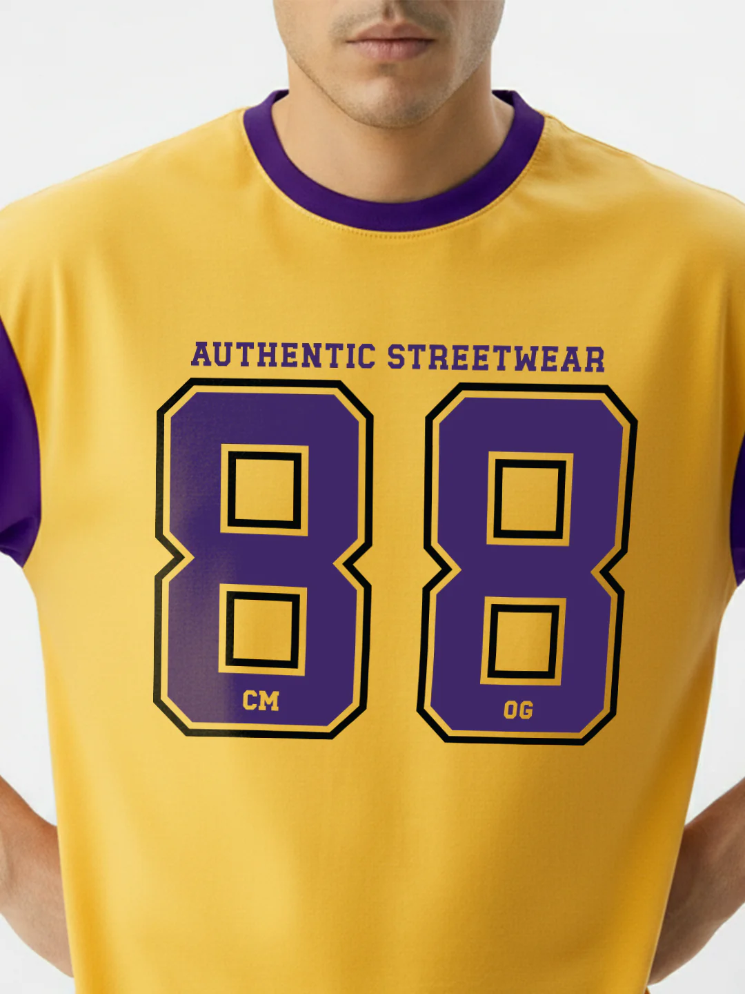 Cm OG Oversized T-Shirt - Yellow & Purple - Image 4