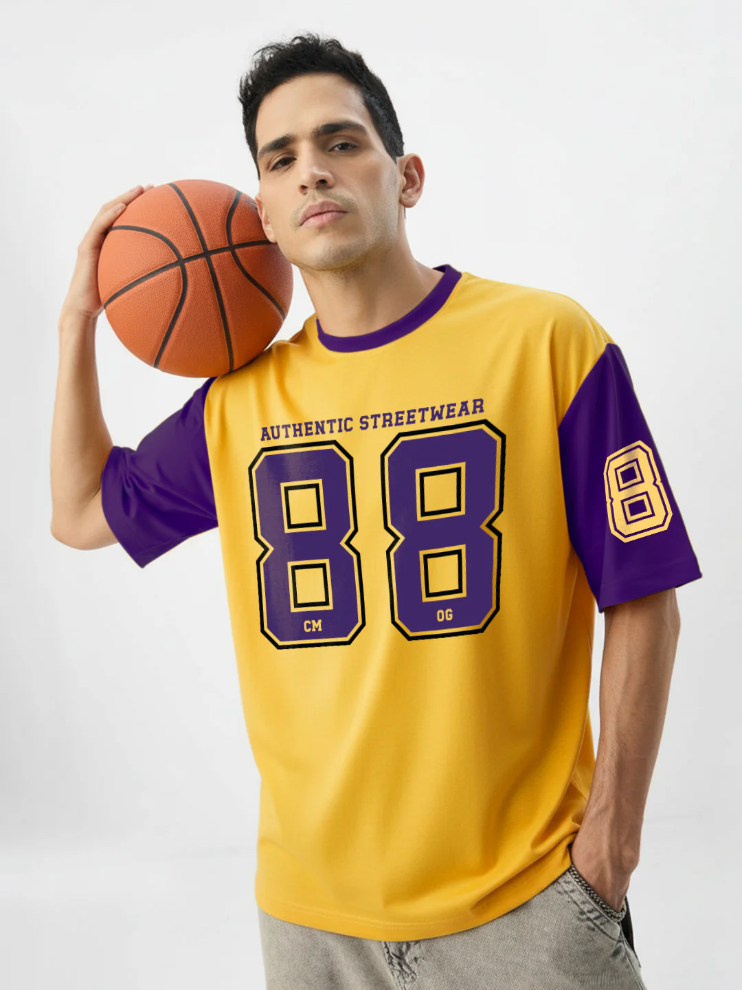 Cm OG Oversized T-Shirt - Yellow & Purple - Image 5
