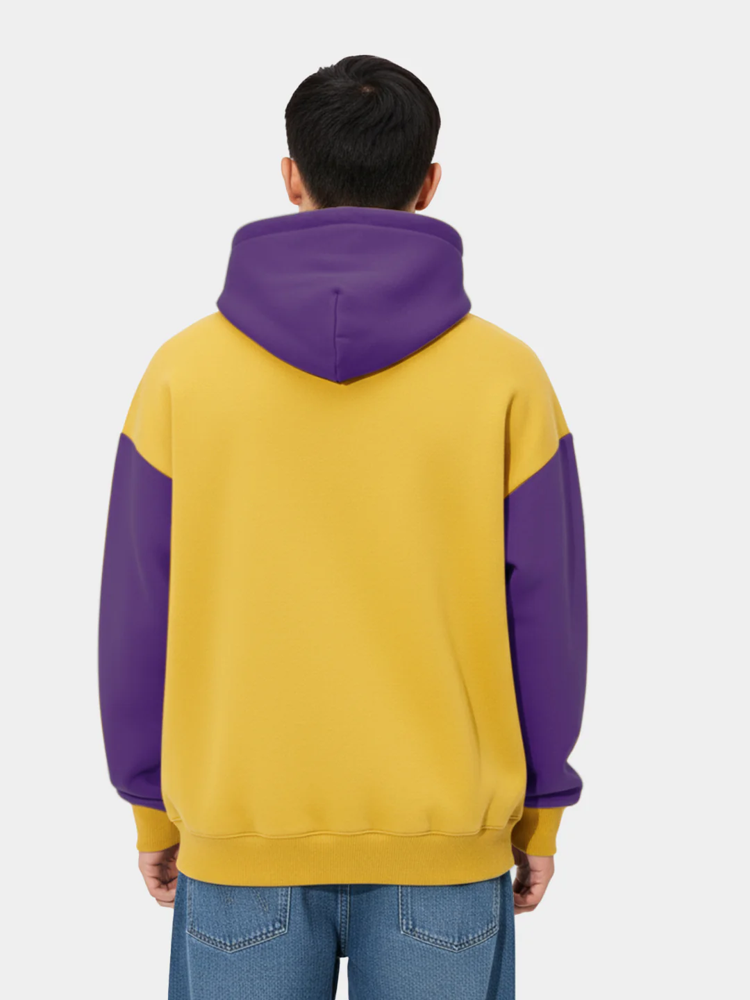 All Eyes on Me Oversized Hoodie - Yellow & Purple - Image 2