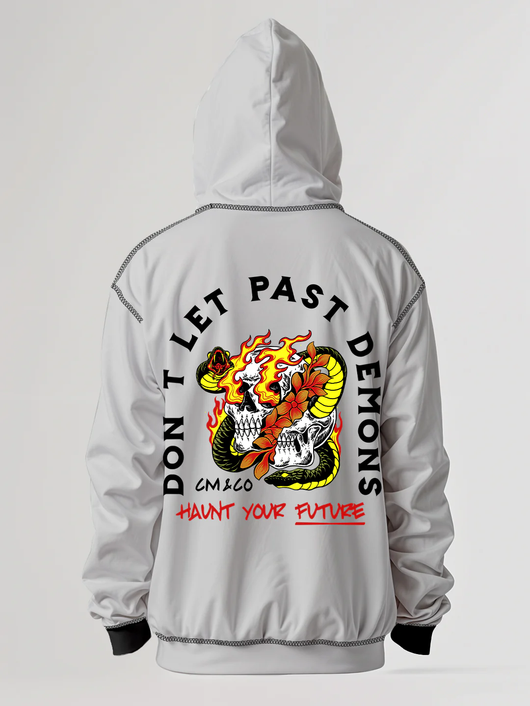 Don't Let Past Demons Oversized Hoodie - Image 2