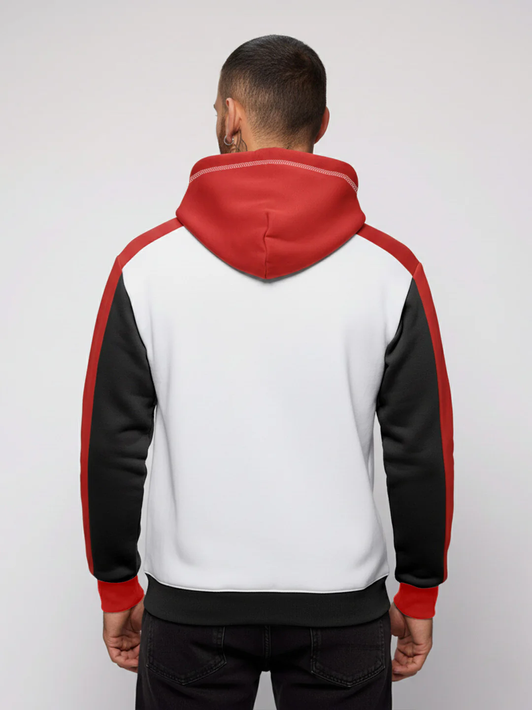 Motosport FSA Oversized Hoodie - Red, white & Black - Image 4