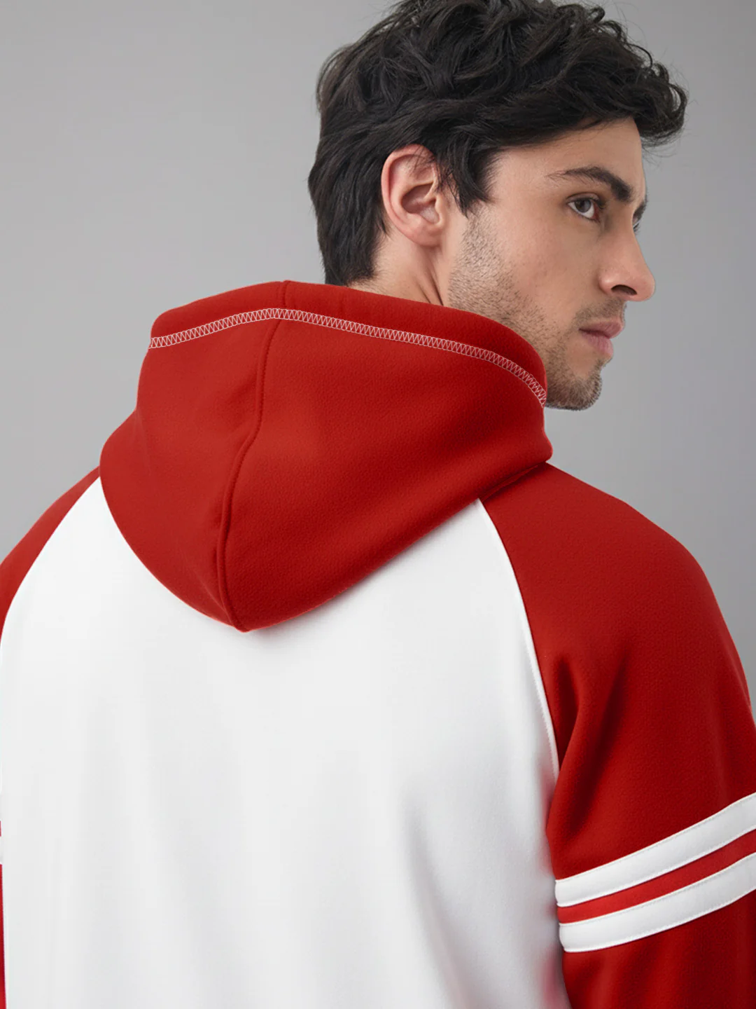 OG Champ Oversized Hoodie - Red & White - Image 2