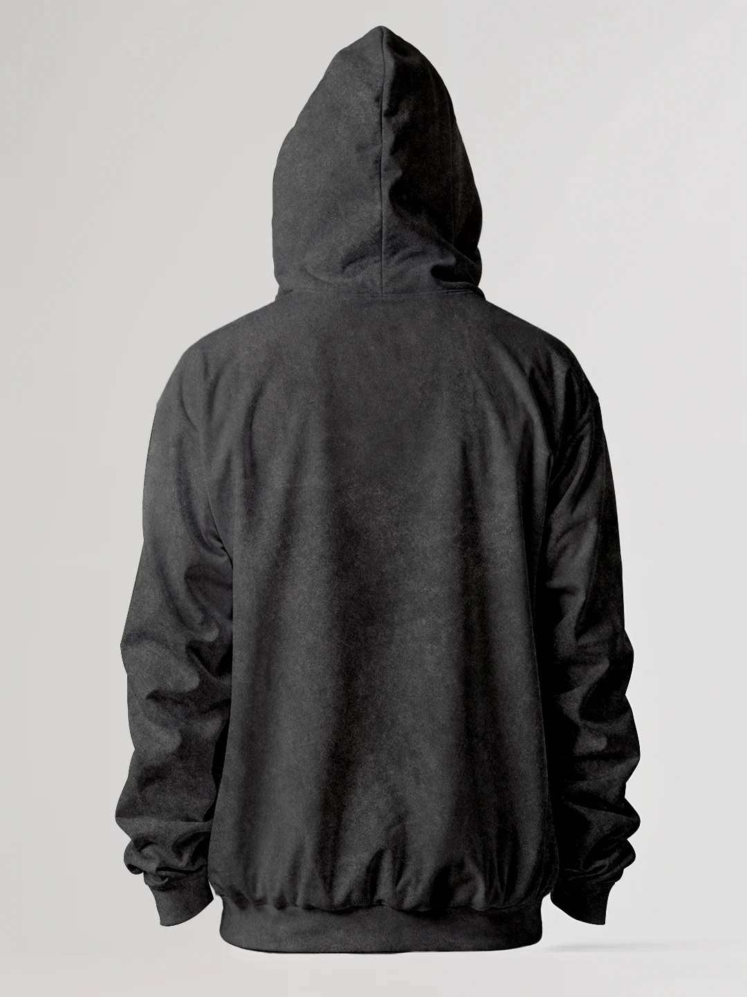 Plain Acid Wash Oversized Hoodie - Black - Image 2
