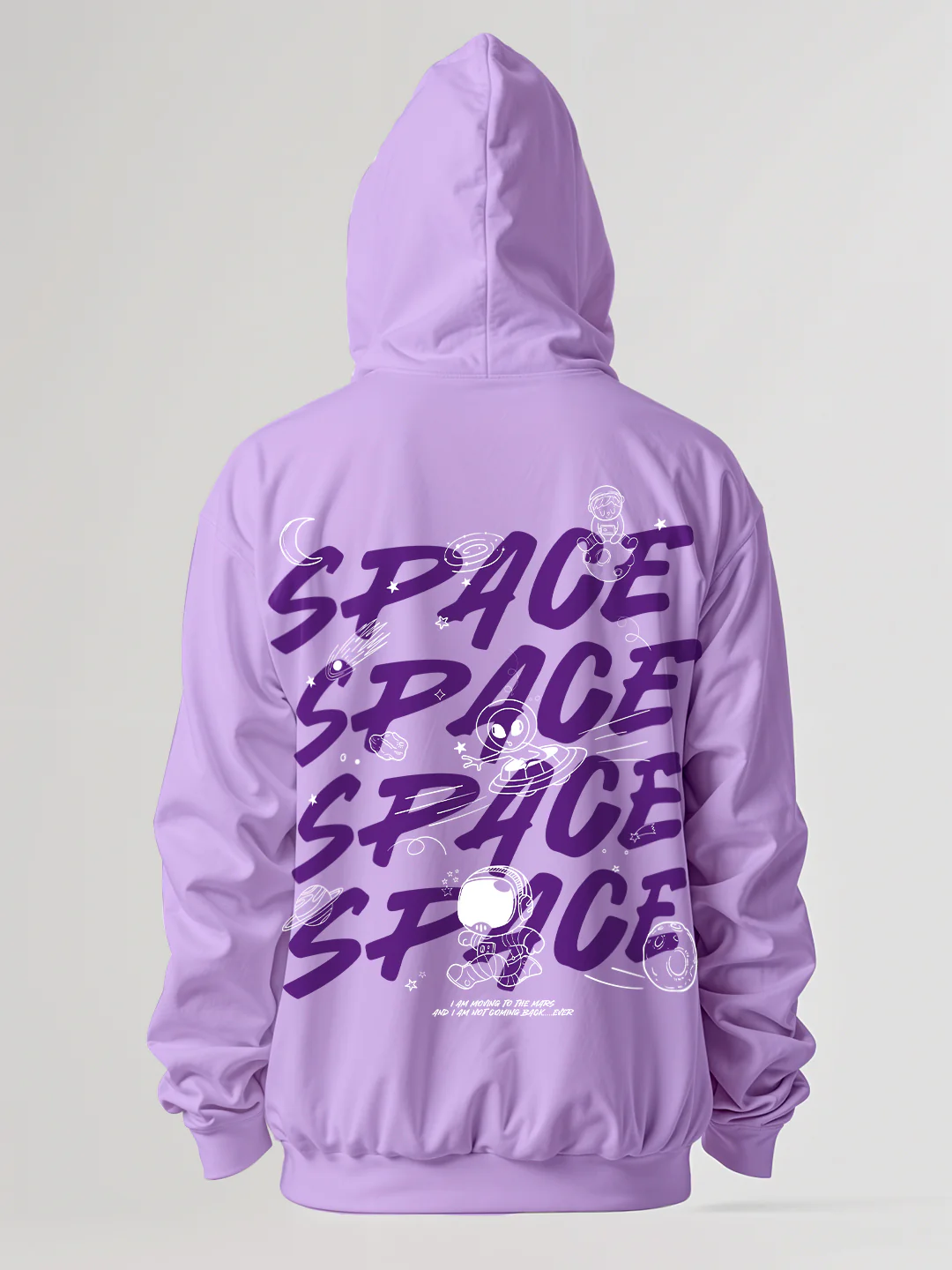 Space Oversized Hoodie - Lilac - Image 2