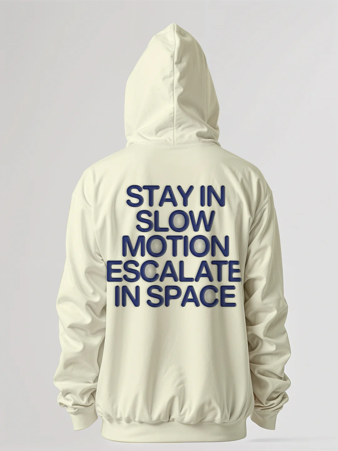 Stay in Slow Motion Oversized Hoodie - Off White - Image 3