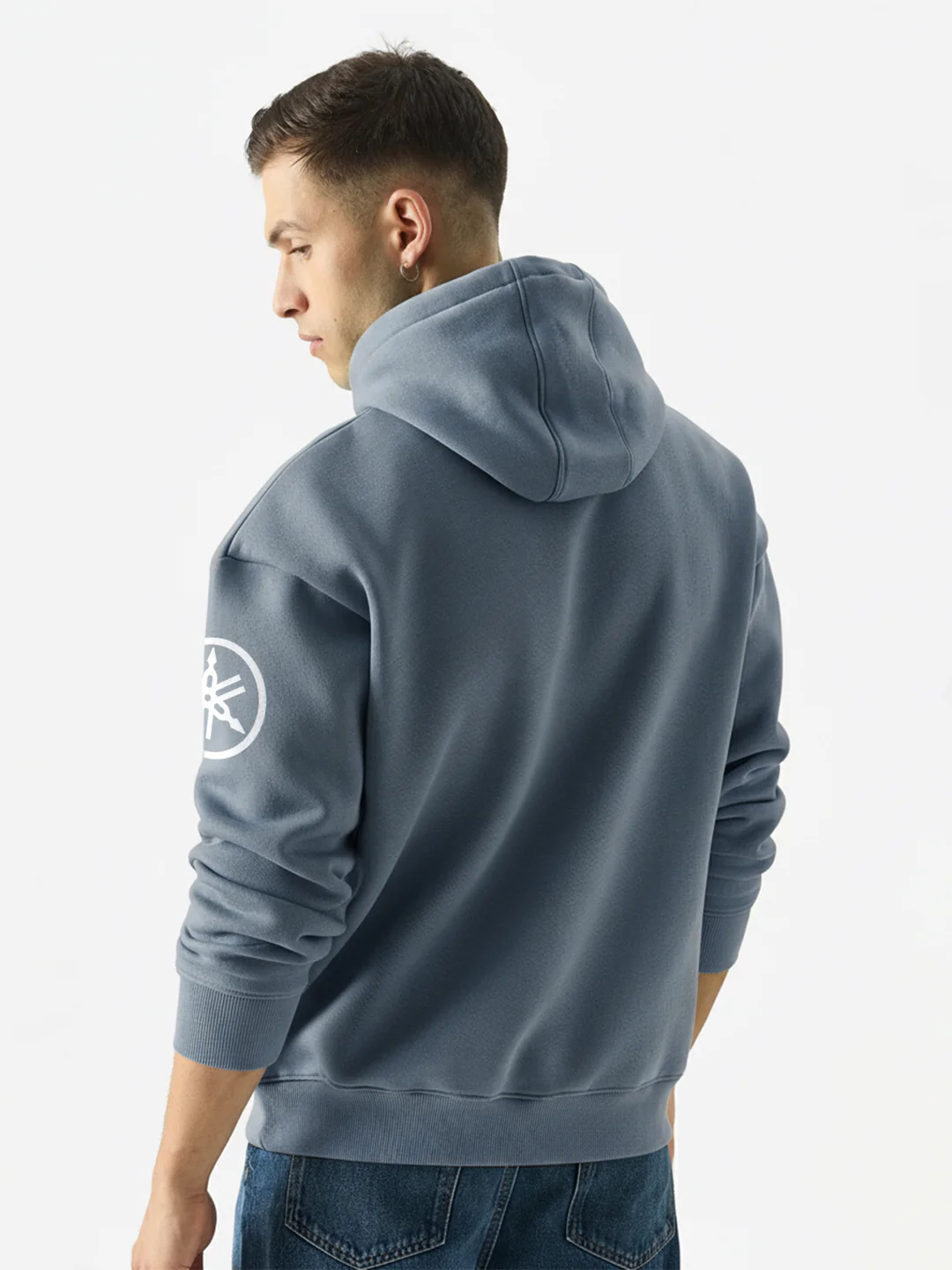 OVERSIZED HOODIE - Yamaha Oversized Hoodie - Metallic Grey - Image 2
