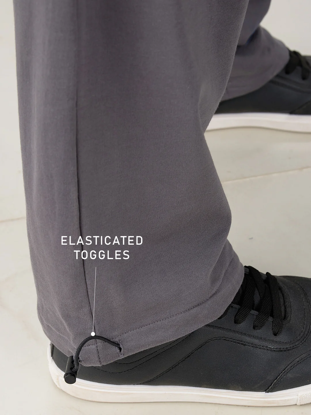 Plain Oversized Cargo Joggers - Grey - Image 7