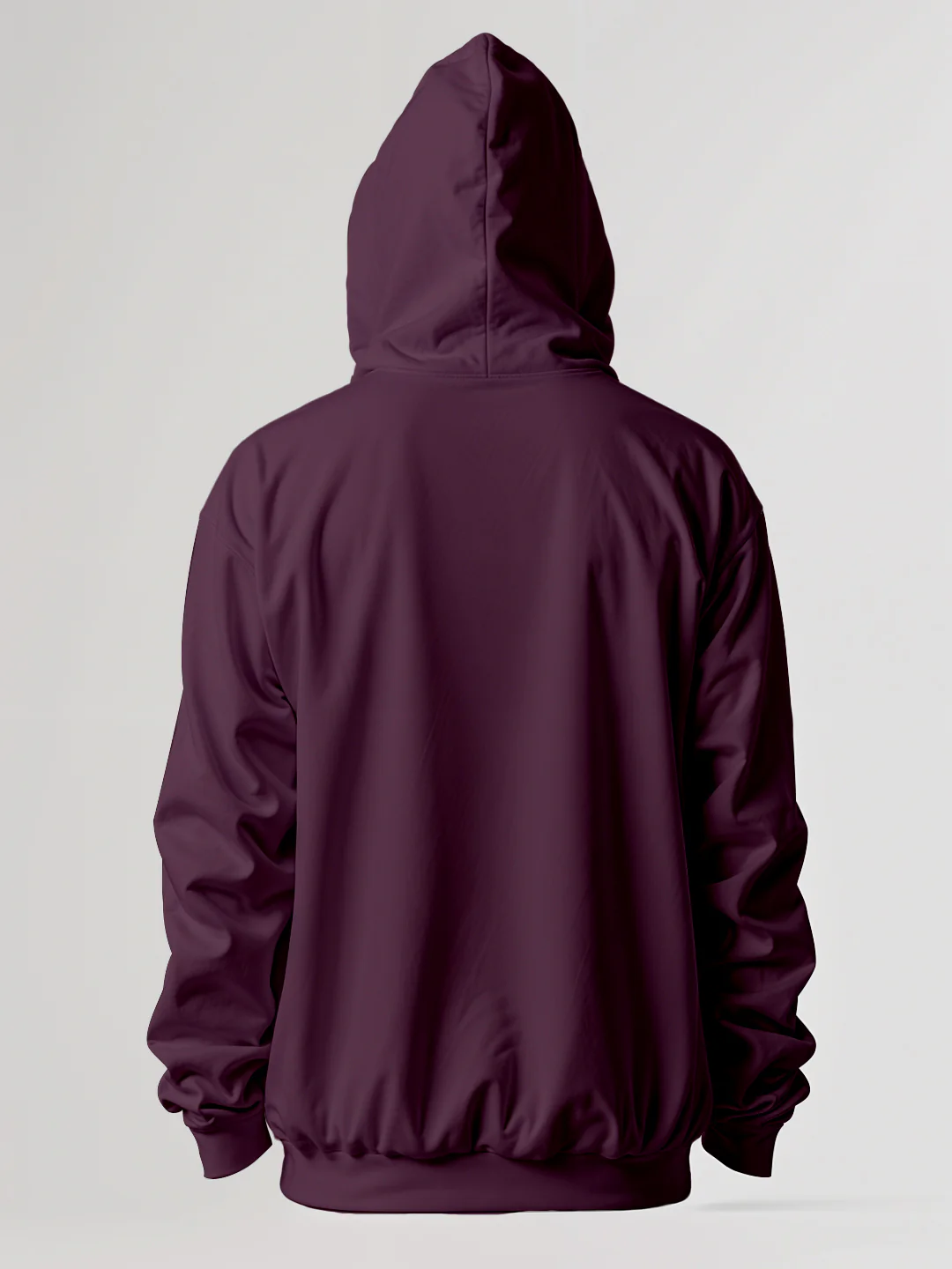 Plain Oversized Hood - Wine - Image 2