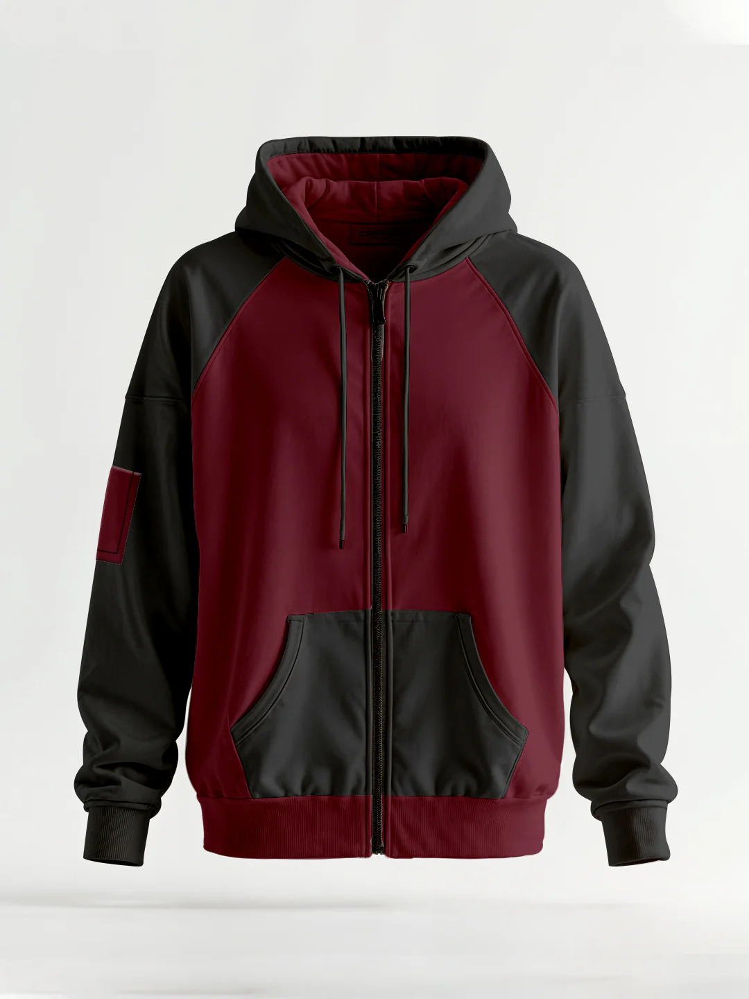 Raglan Oversized Zipper Hoodie