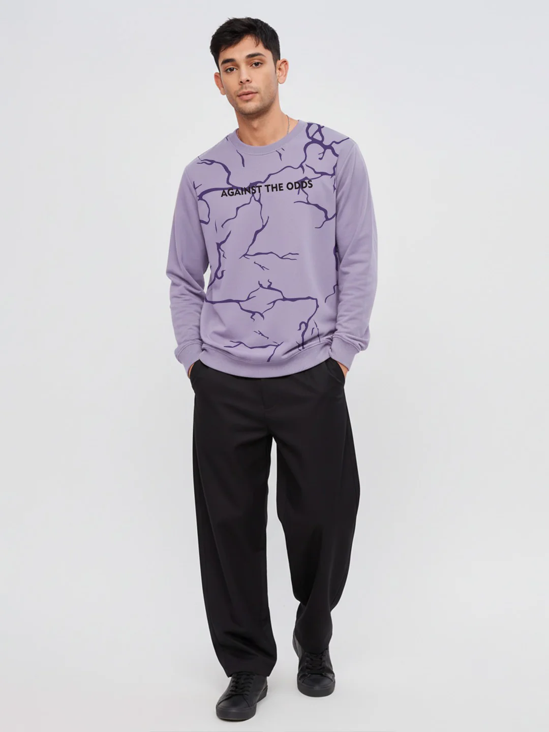 Against the Odds Oversized Sweatshirt - Lilac - Image 3