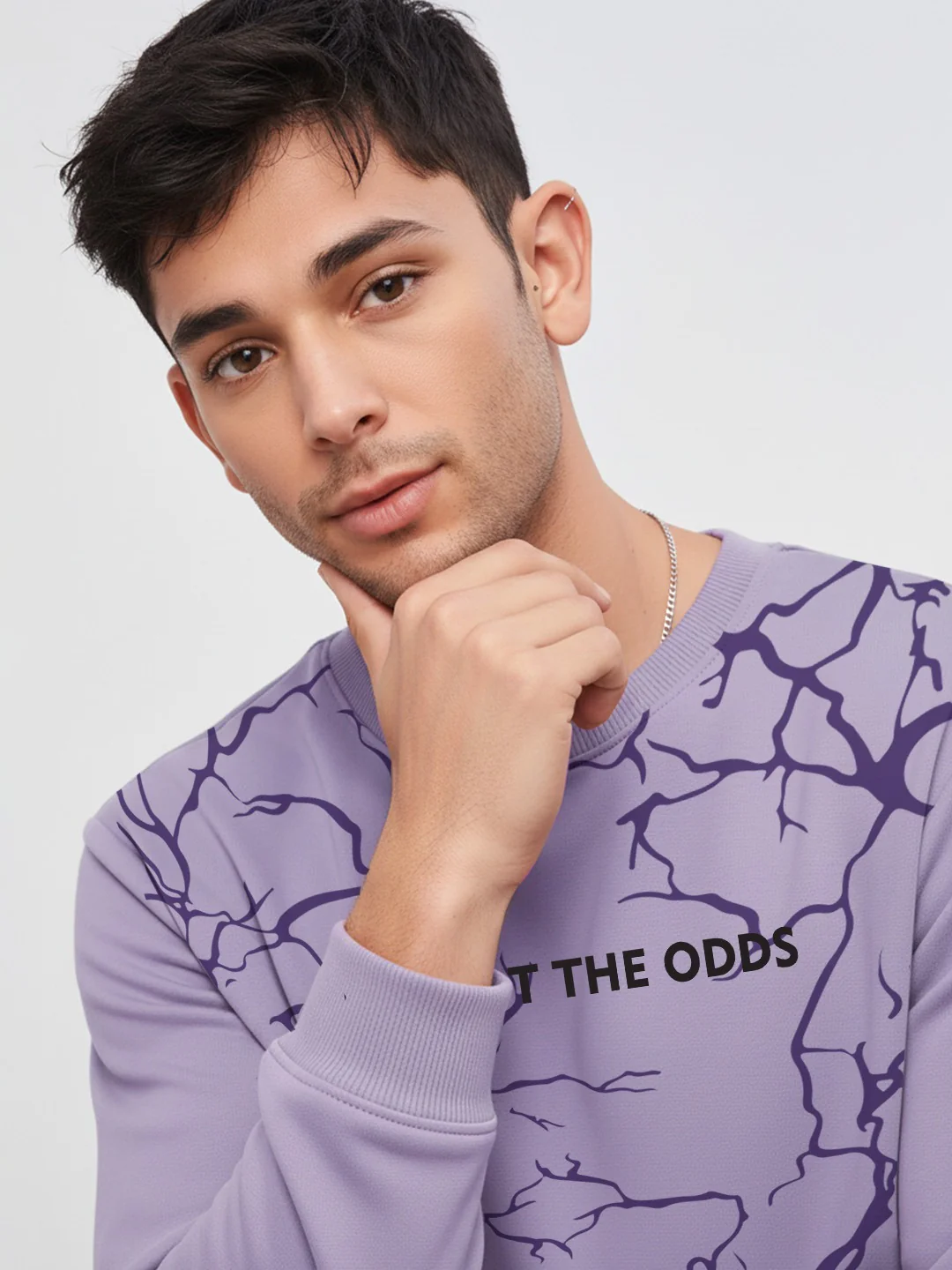 Against the Odds Oversized Sweatshirt - Lilac - Image 4