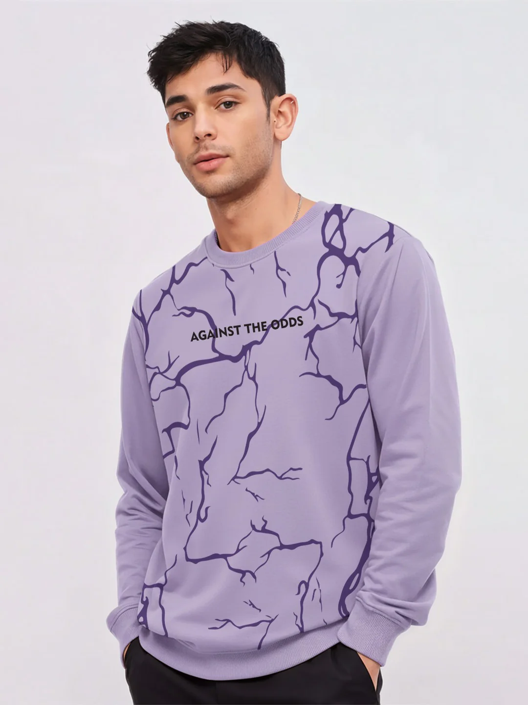 Against the Odds Oversized Sweatshirt - Lilac - Image 5