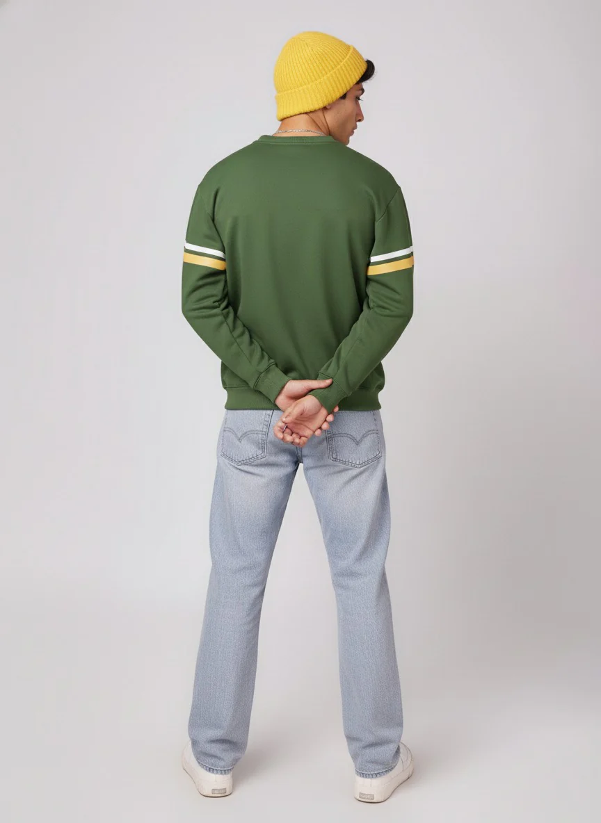 Los Angles Oversized Sweatshirt - Bottle Green - Image 2