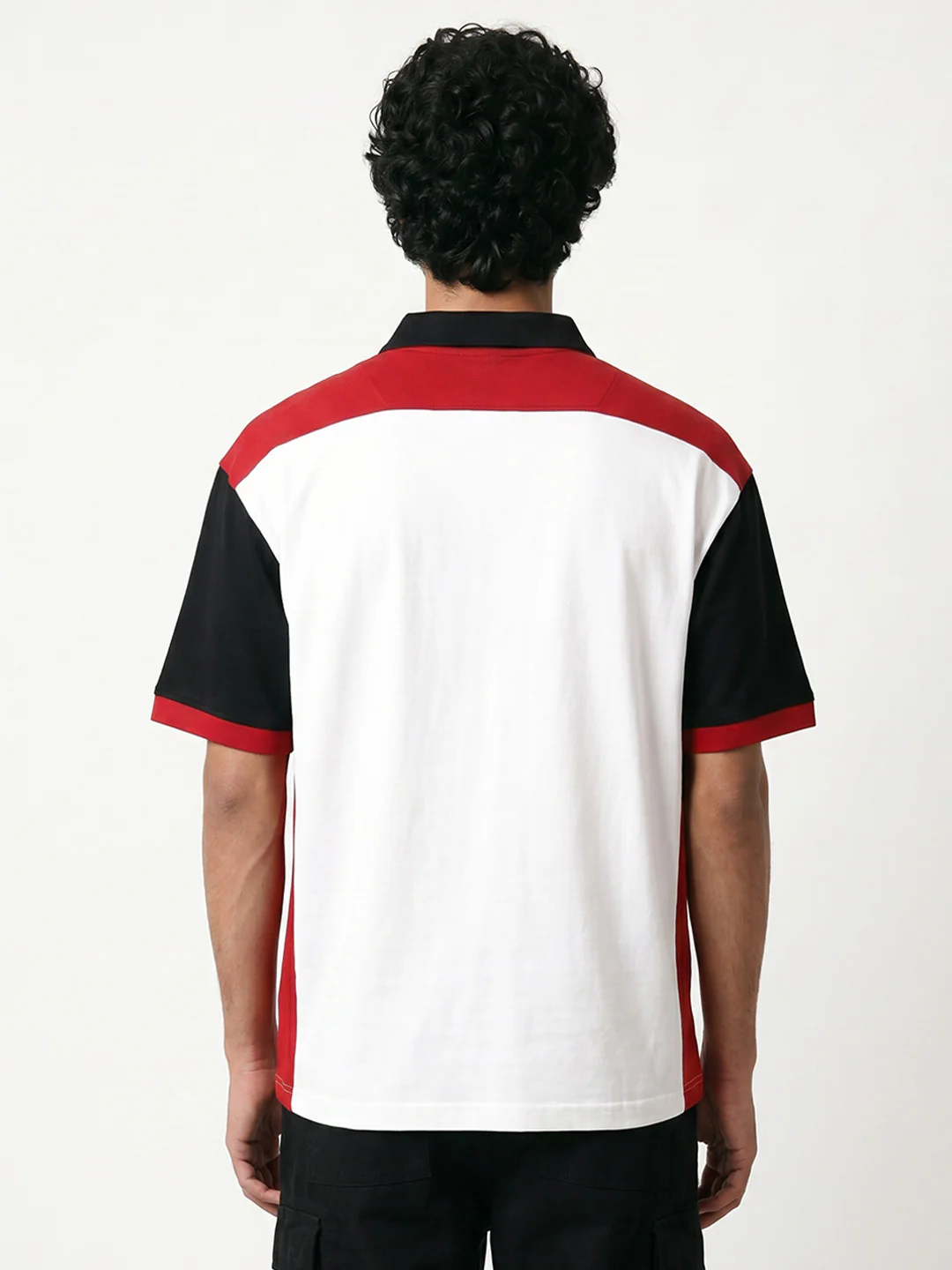 Over Drive CM OG Racing Club Oversized Polo T-Shirt - Red, White & Black - Image 2