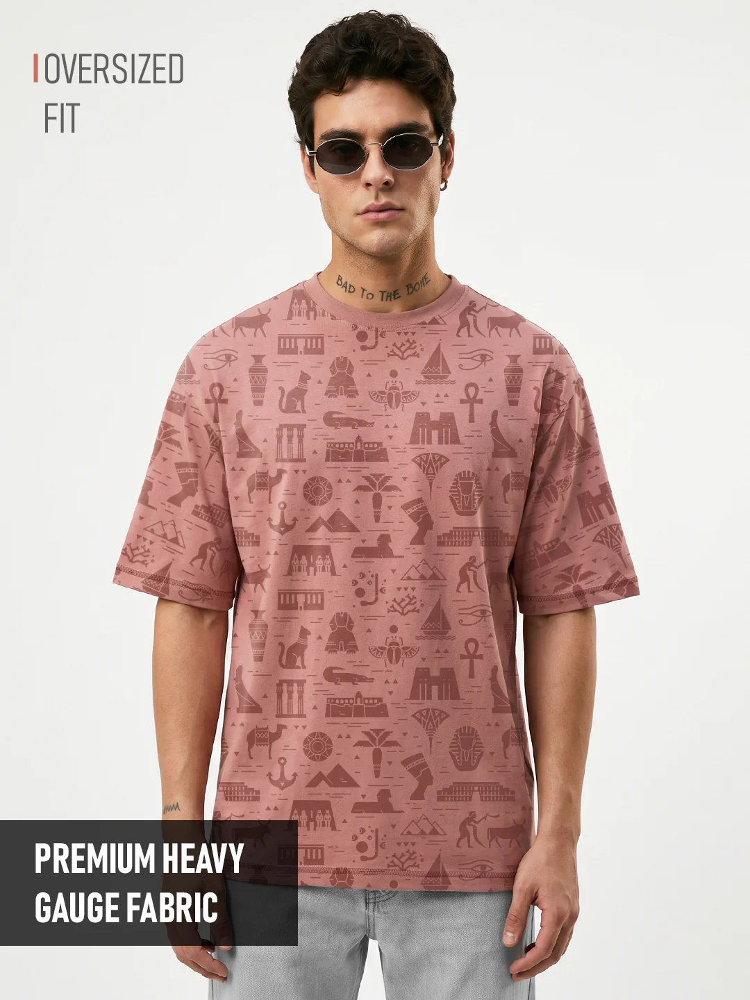 Relic Roots Oversized T-Shirt - Coral Haze