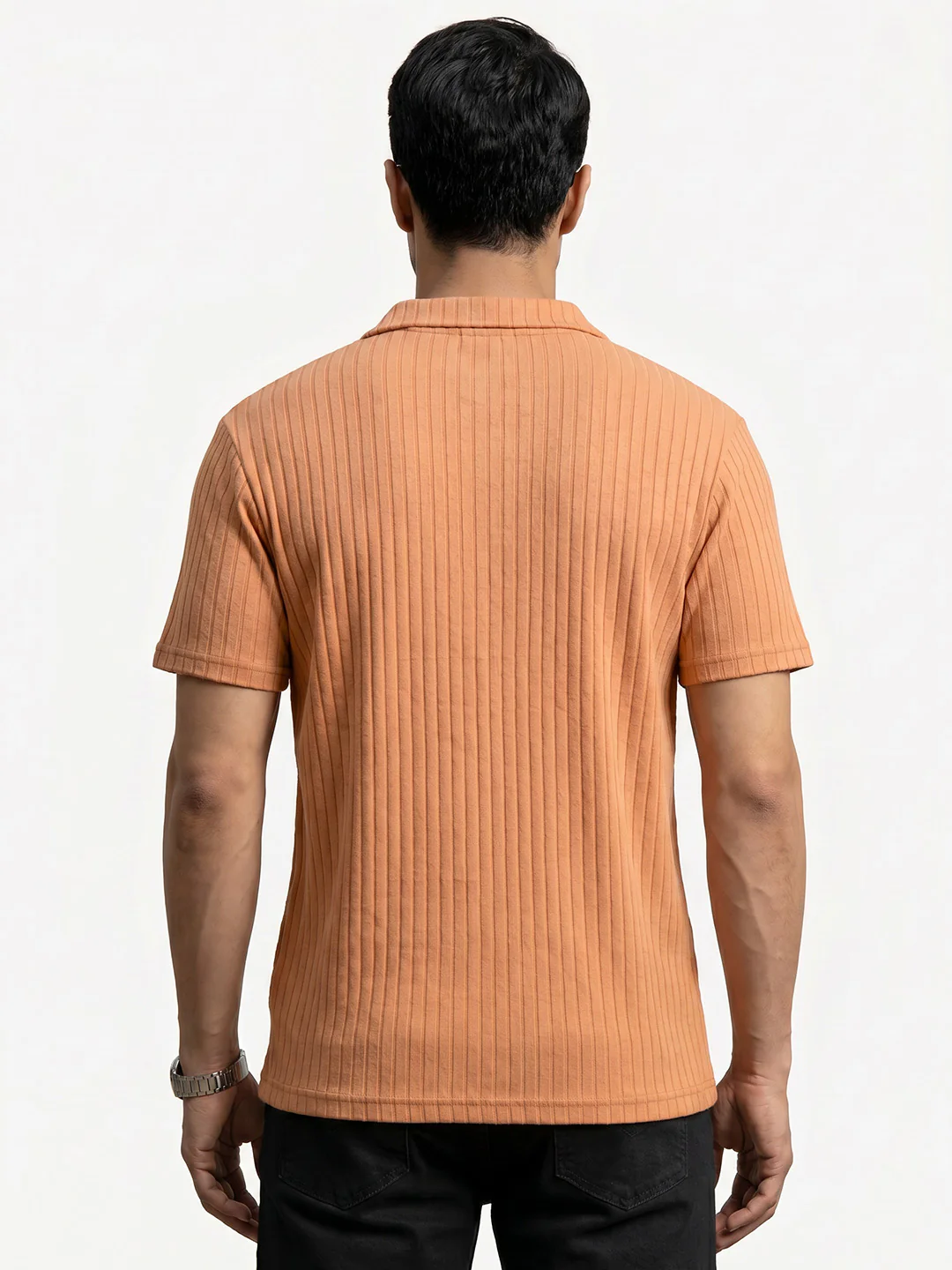 Rust Wave Regular Polo T-Shirt - Rust - Image 2