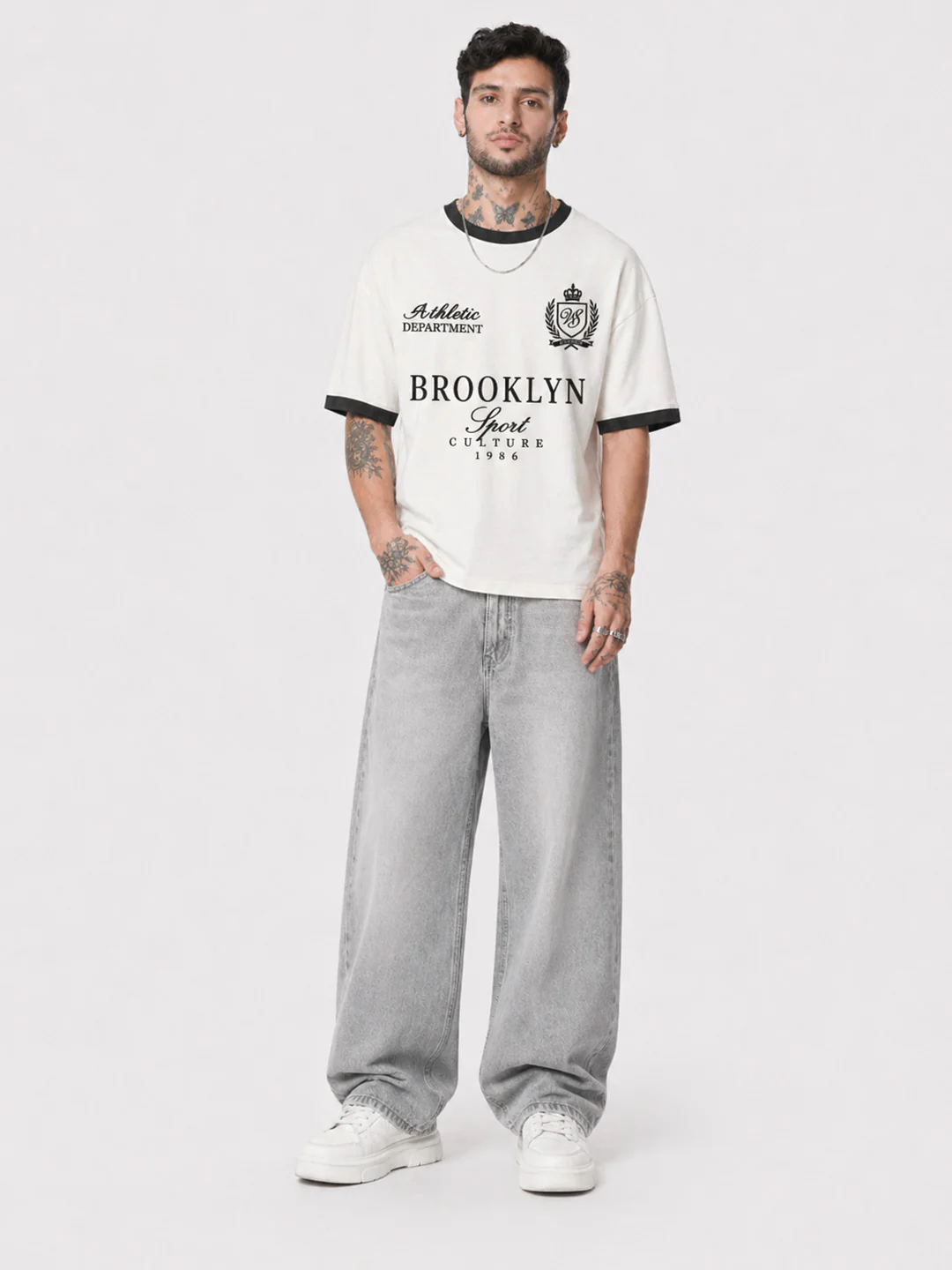Sports Culture 1986 Oversized T-Shirt - Off White/Black - Image 3