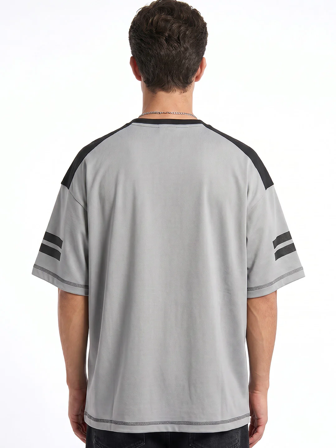 The Invincible Oversized T-Shirt-Black & LT Grey - Image 2