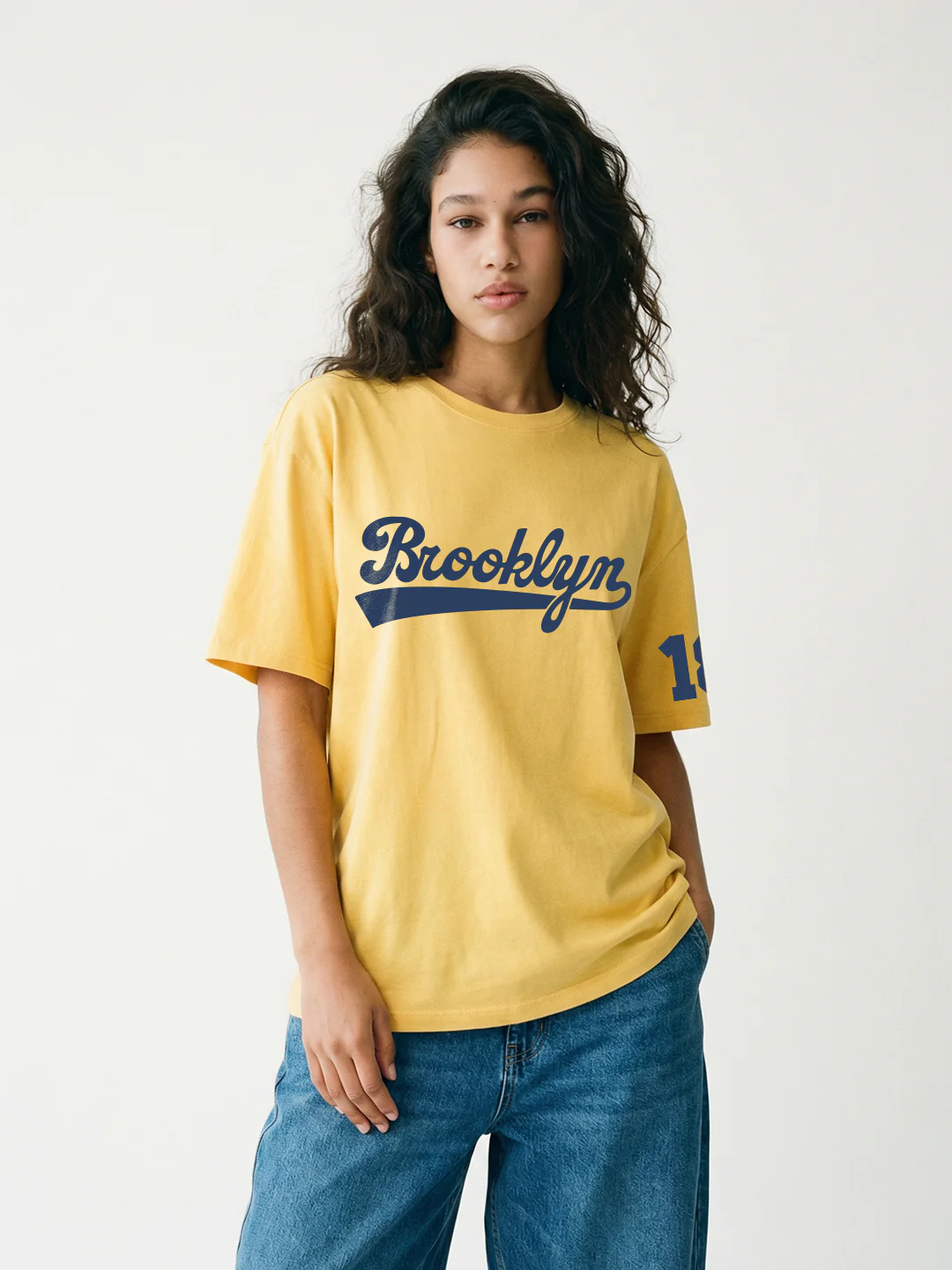 Brooklyn Women Oversized T-Shirt - Yellow