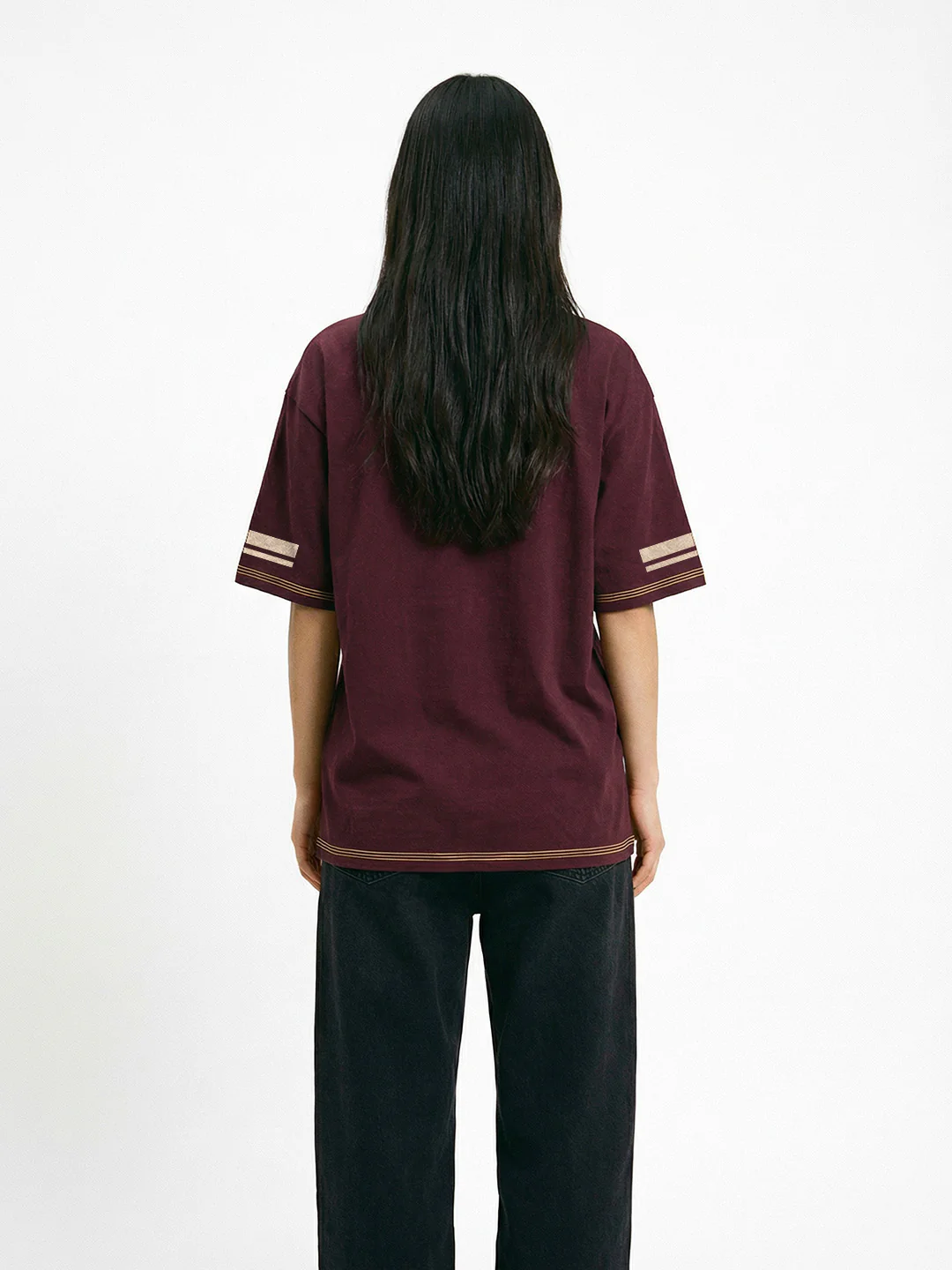 City of Angels Women Oversized T-Shirt - Maroon - Image 2