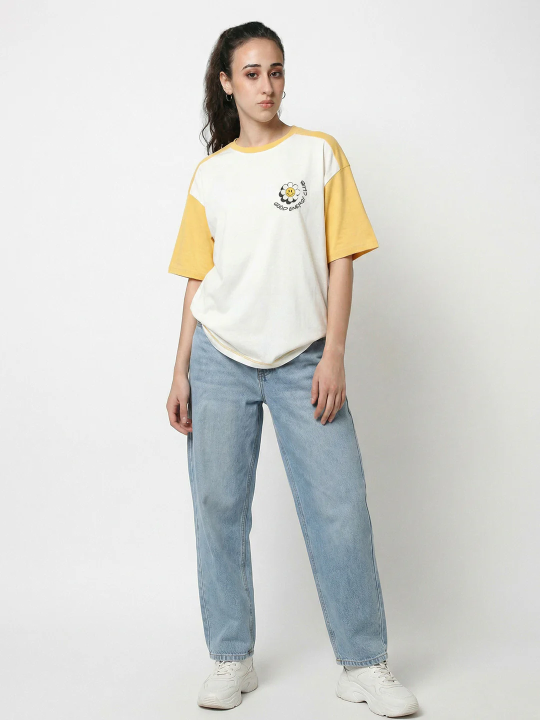 Good Energy Club Women Oversized T-Shirt - Multi Color - Image 3