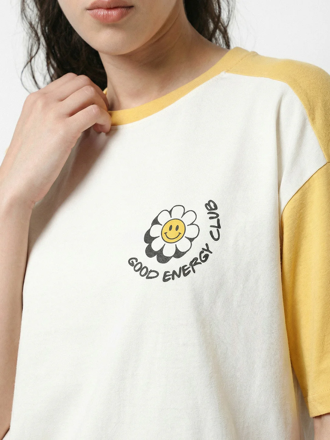 Good Energy Club Women Oversized T-Shirt - Multi Color - Image 4