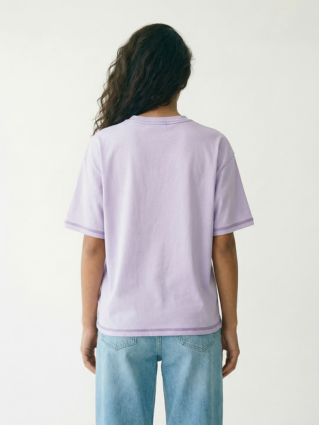 Light up the Night Women Oversized T-Shirt - Lilac - Image 2