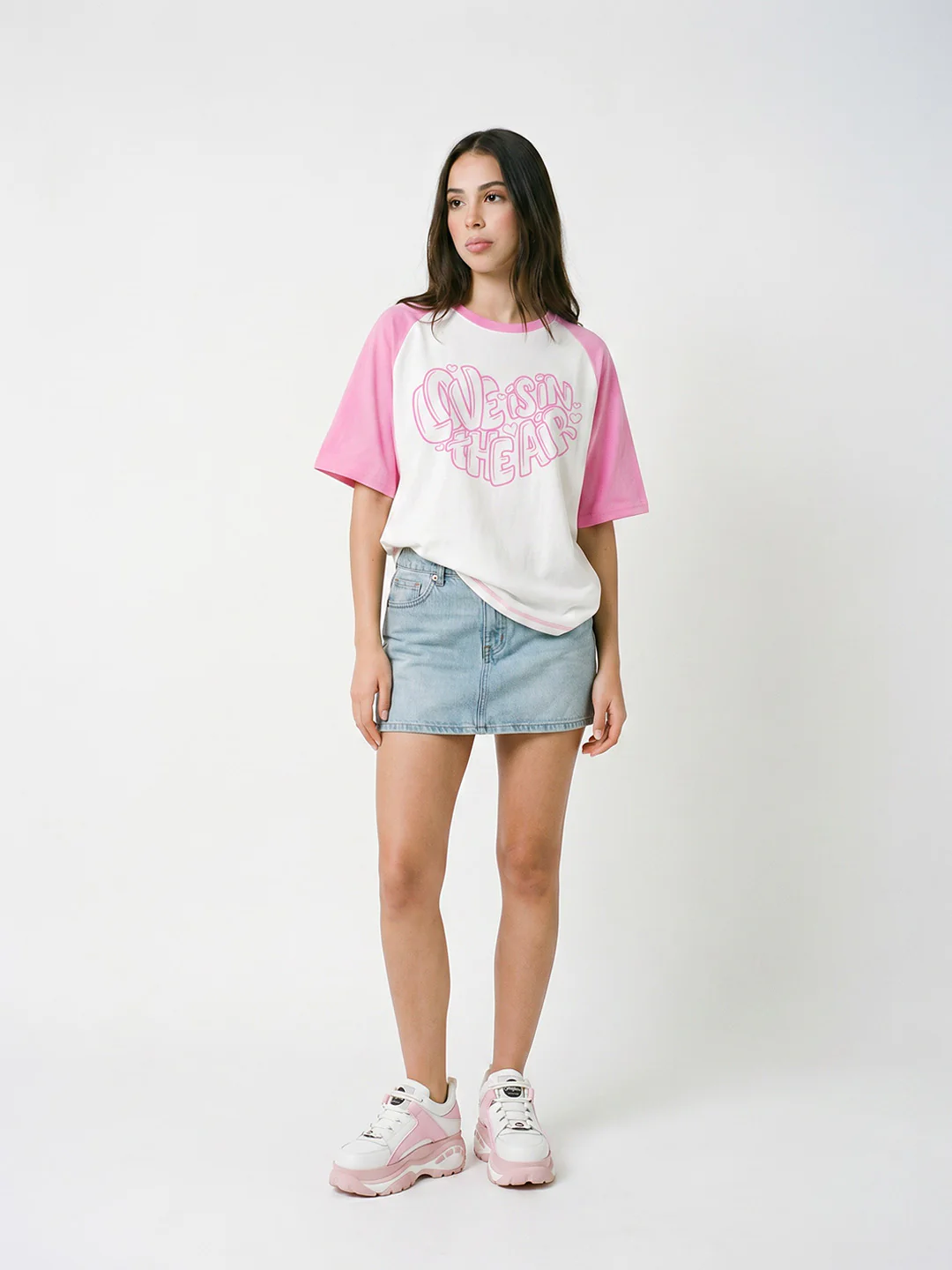 Love is in the Air Women Oversized T-Shirt - Multi Color - Image 3