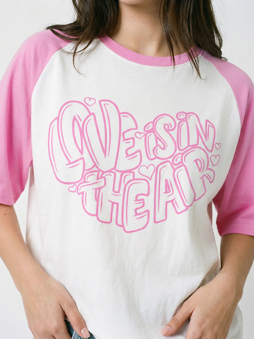 Love is in the Air Women Oversized T-Shirt - Multi Color - Image 4