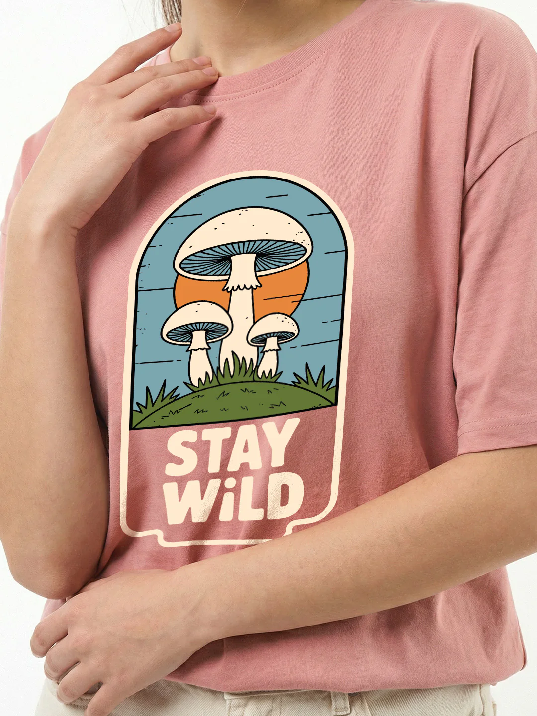 Stay Wild Women's Oversized T-Shirt - Coral Haze - Image 4