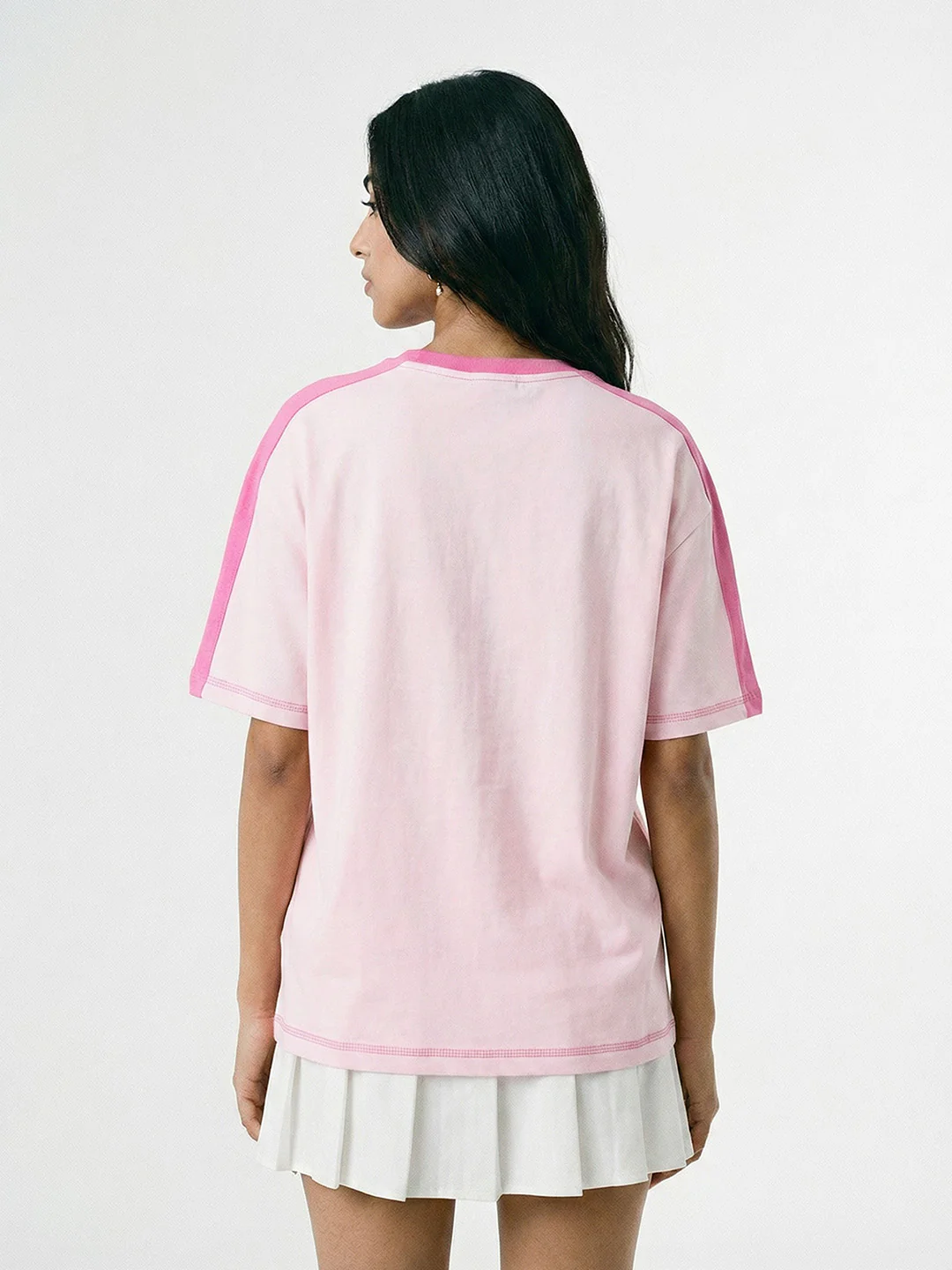 Wild Dreamer Women Oversized T-Shirt - Pink & LT Pink - Image 2