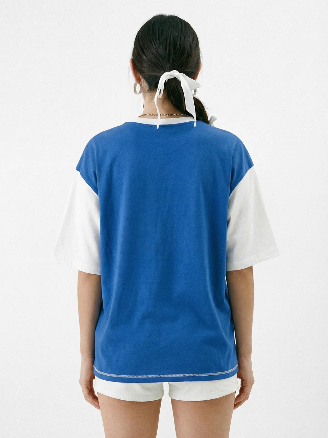 You are Loved Women's Oversized T-Shirt - White/Royal Blue - Image 2